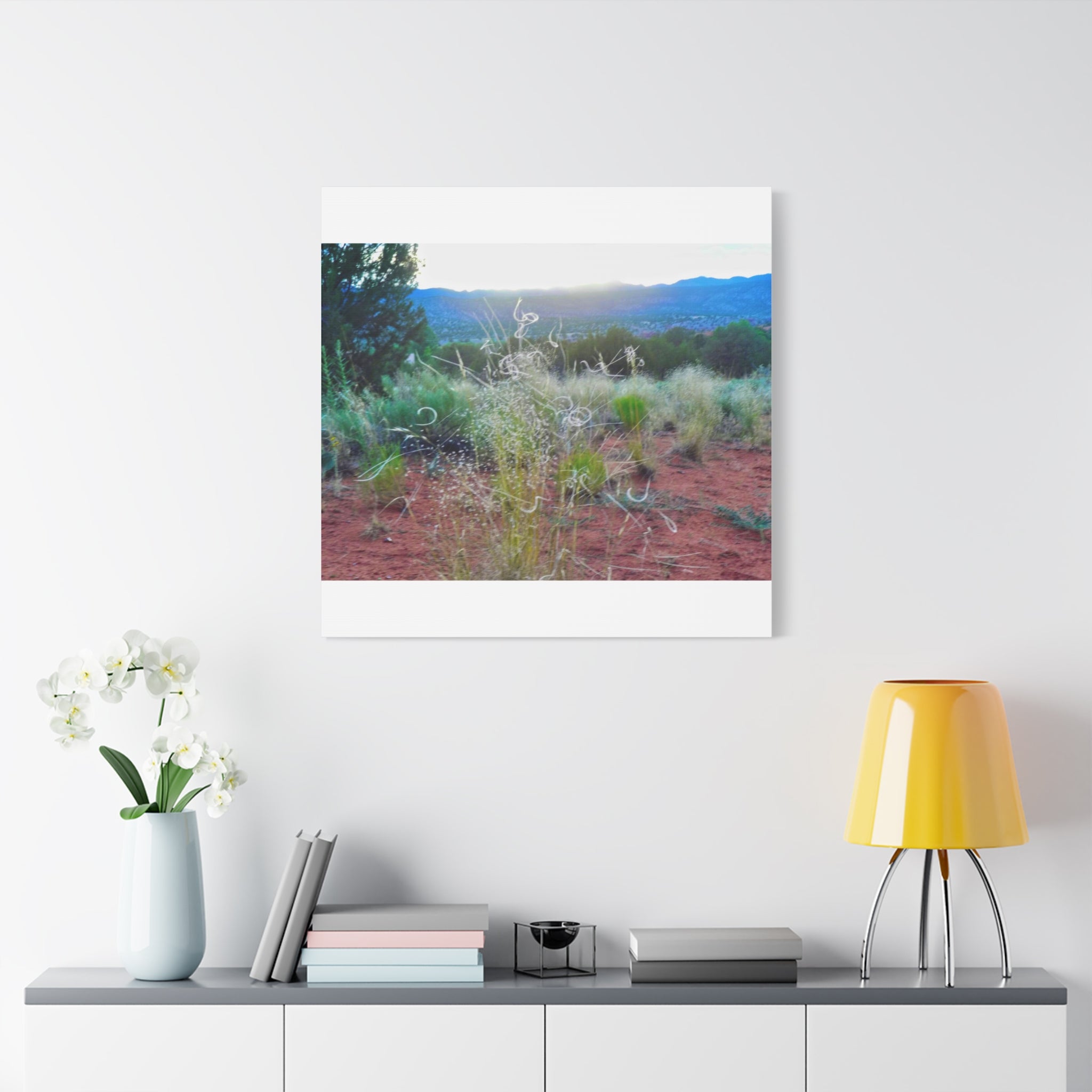 Serene Desert Landscape Canvas Print, Nature Wall Art, Home Decor, Gift for Nature Lovers, Rustic Art for Living Room, Boho Decor