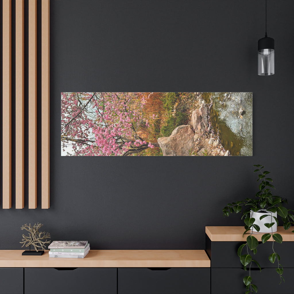 Blossoming Serenity Canvas Print, Floral Wall Art, Nature Decor, Home Aesthetic, Gift Idea for Garden Lovers, Spring Decor