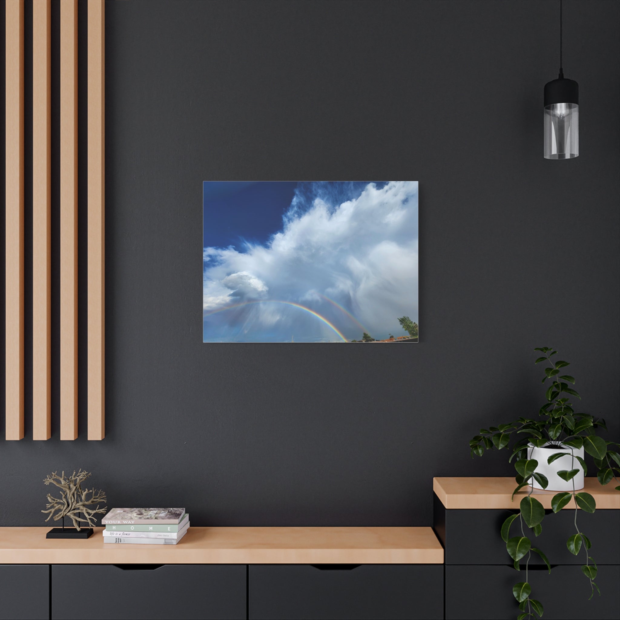Rainbow Cloud Art Canvas Print, Stretched Wall Decor, Home/Office Art, Gift for Nature Lovers, Gallery Wall Accent