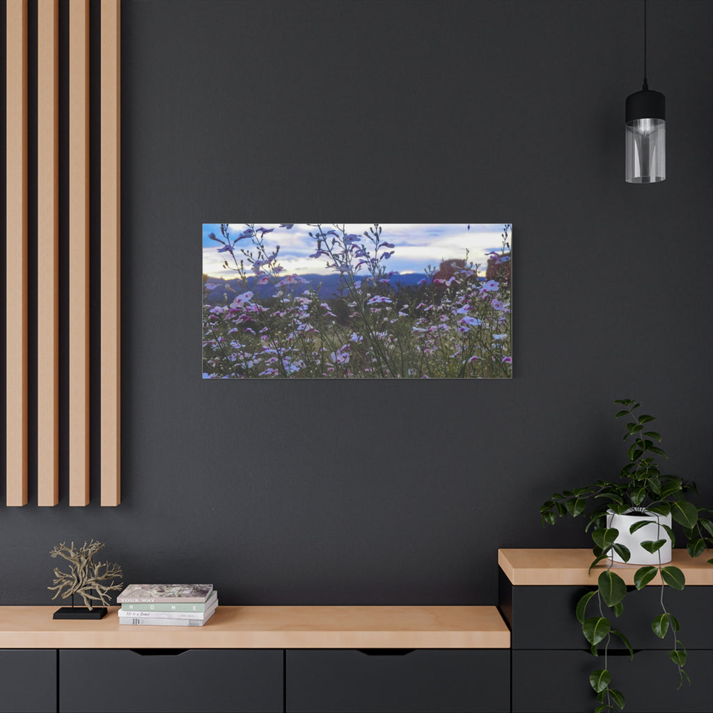 Floral Wall Art Canvas, Nature-Inspired Home Decor, Flower Print, Rustic Living Room, Gift for Gardeners, Boho Wall Art