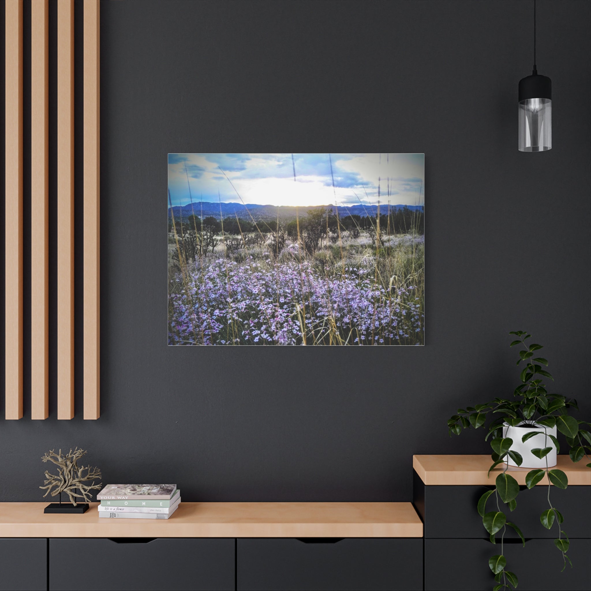 Framed Botanical Wall Art, Floral Canvas Print, Nature Decor, Home Interior Art, Gift for Garden Lovers, Beautiful Flower Landscape