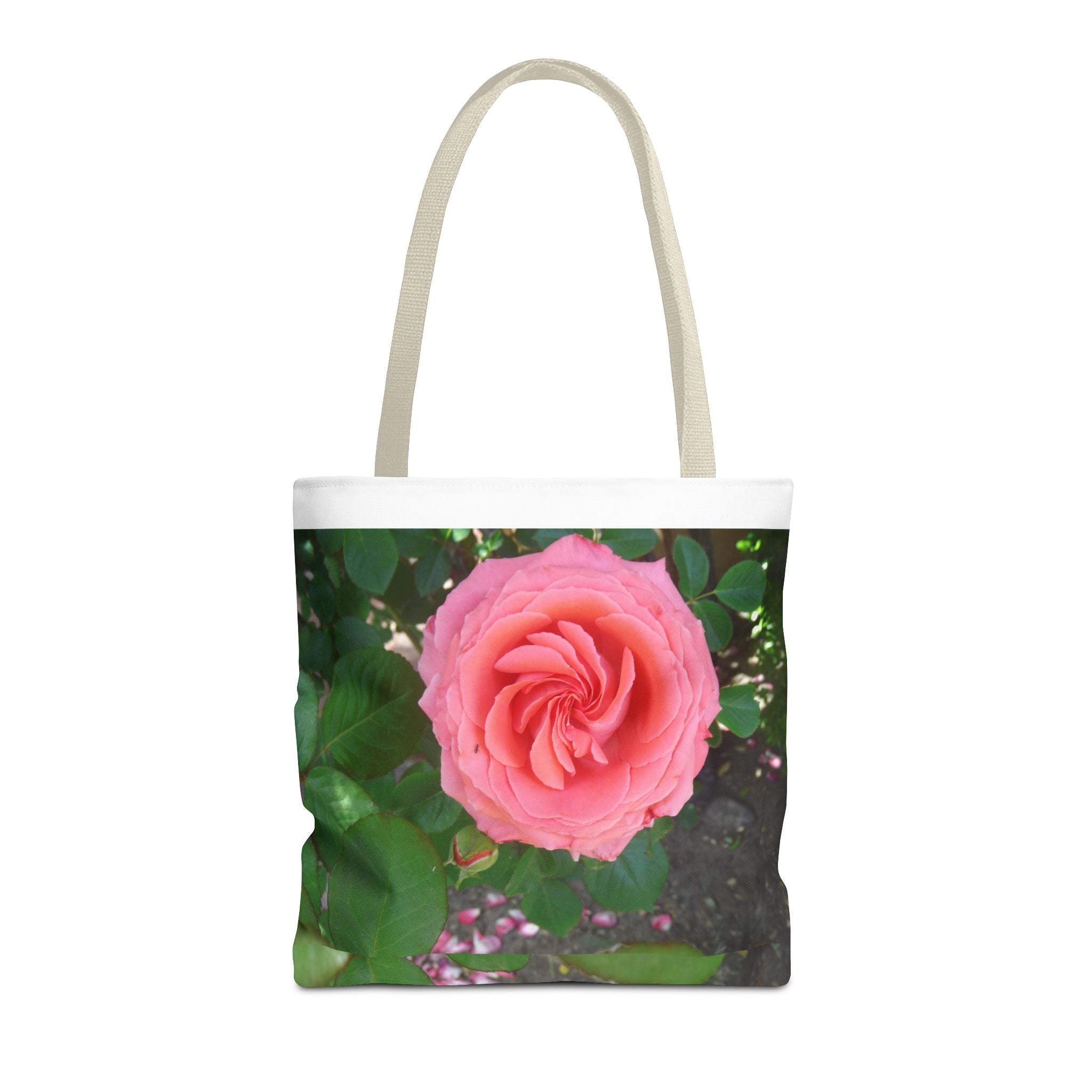 Floral Rose Tote Bag, Stylish Shopping Bag, Eco-Friendly Tote, Gift for Her, Summer Outing Accessory