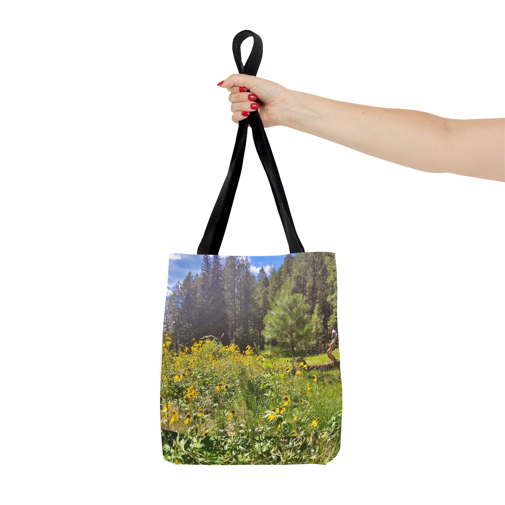 Nature-Inspired Tote Bag, Eco-Friendly Shopping Bag, Flower Print Purse, Gift for Nature Lovers, Summer Picnic Carrier