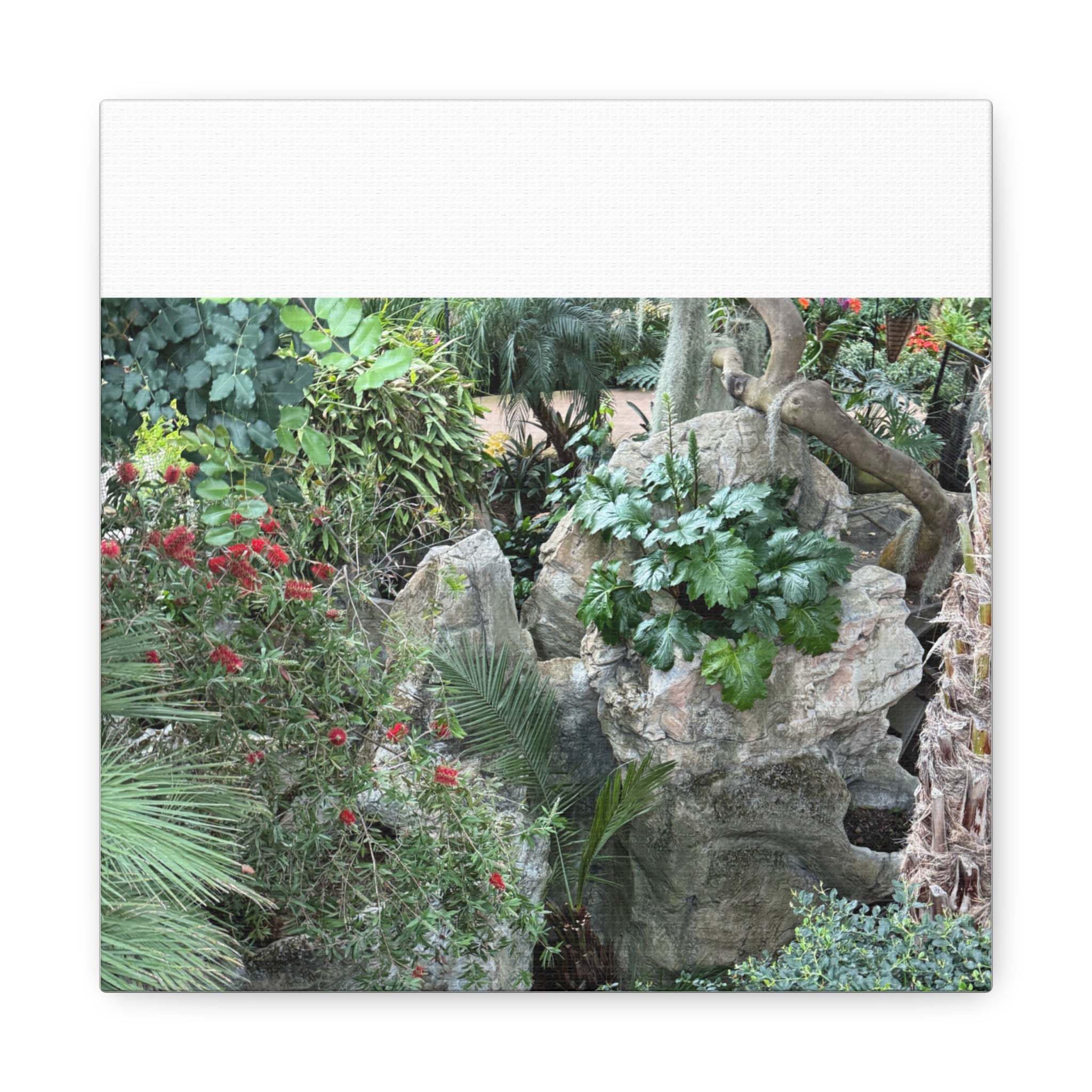 Garden Landscape Canvas Wall Art, Nature Decor, Home Decoration, Gift for Nature Lovers, Eco-Friendly Art, Botanical Wall Decor