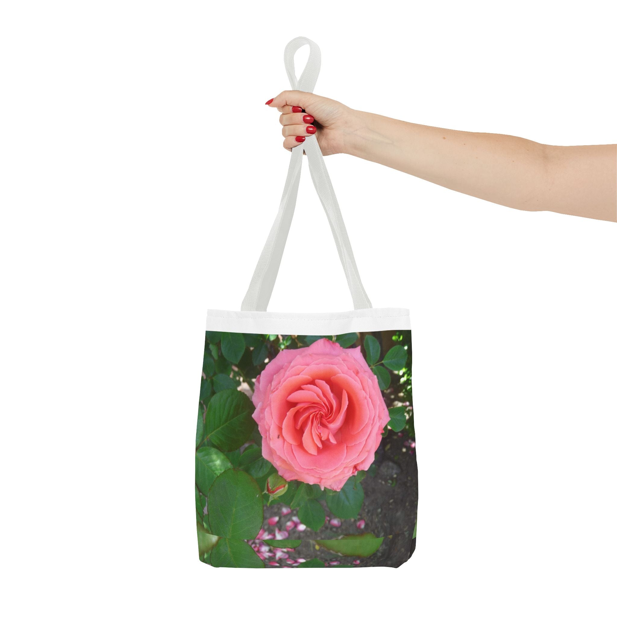 Floral Rose Tote Bag, Stylish Shopping Bag, Eco-Friendly Tote, Gift for Her, Summer Outing Accessory