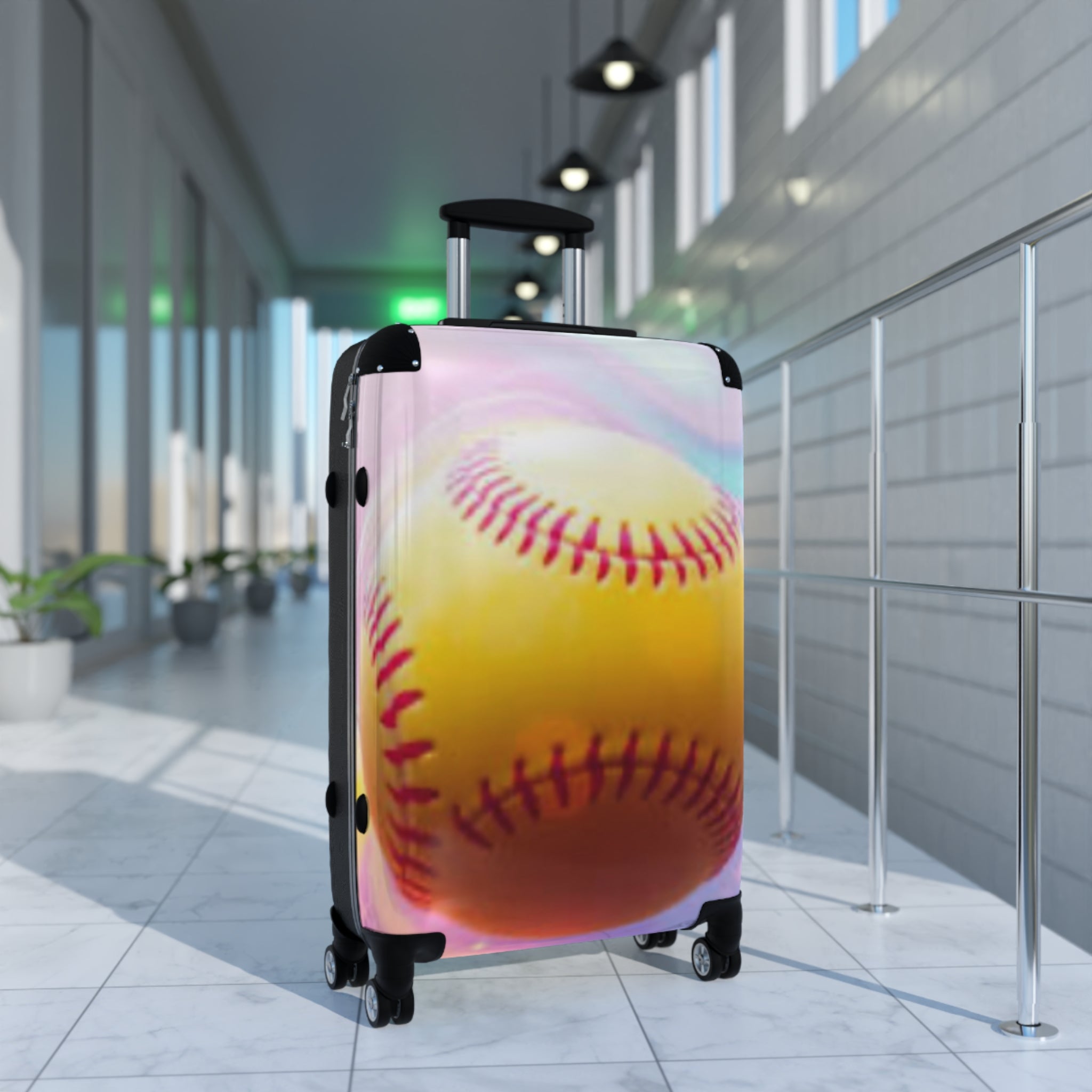 Baseball-Themed Suitcase | Travel Luggage for Sports Lovers, Perfect for Vacations, Gifts, Softball Enthusiasts, Kids and Adults