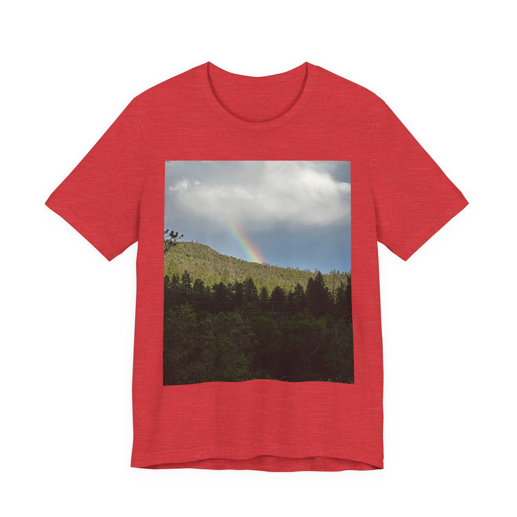 Unisex Rainbow Mountains Tee - Nature Lover Gift, Outdoor Apparel, Graphic Tee, Adventure Shirt, Eco-Friendly Top