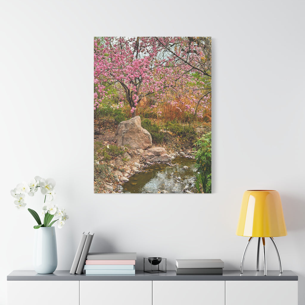 Canvas Wall Art, Pink Blossom Landscape Decor, Nature Photograph, Floral Print, Spring Home Decor, Gift for Nature Lovers