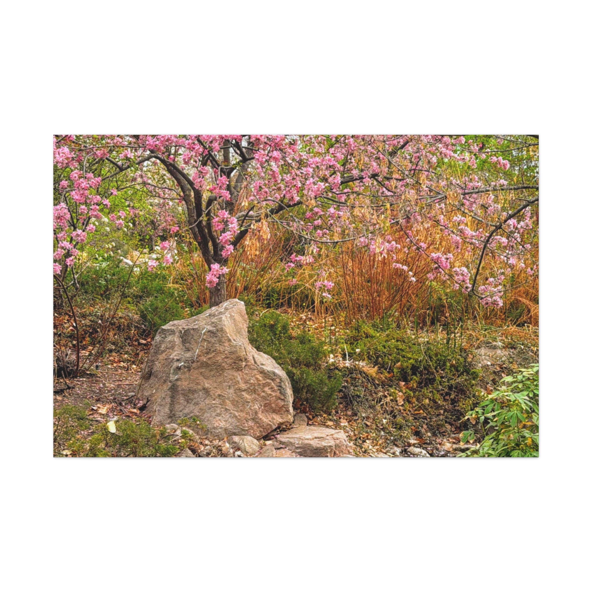 Canvas Wall Art, Floral Landscape Print, Home Decor, Gift for Nature Lovers, Spring Decor, Wall Art for Living Room