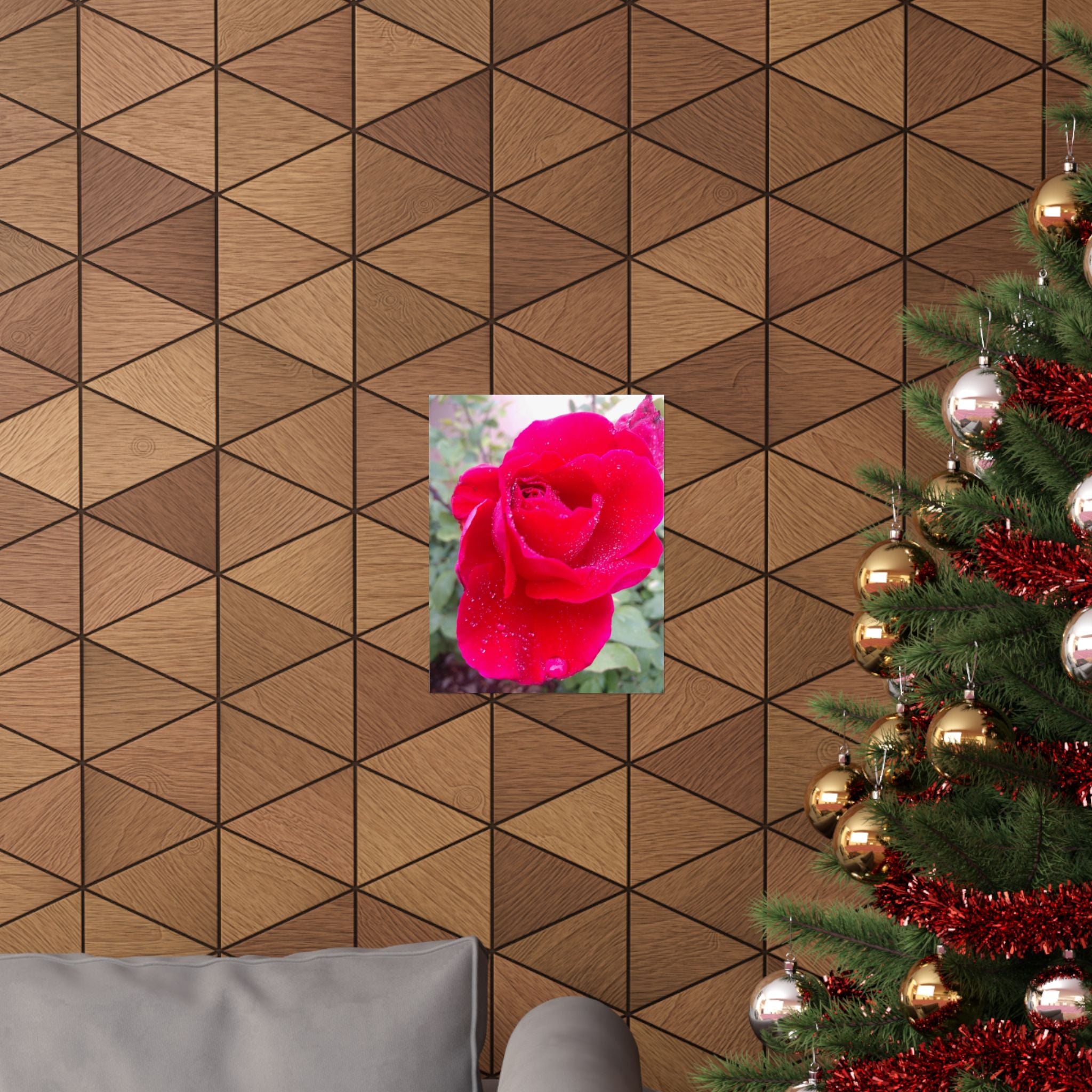 Vibrant Floral Matte Poster, Home Decor, Wall Art, Gift for Her, Red Rose Print, Botanical Wall Art, Romantic Decoration