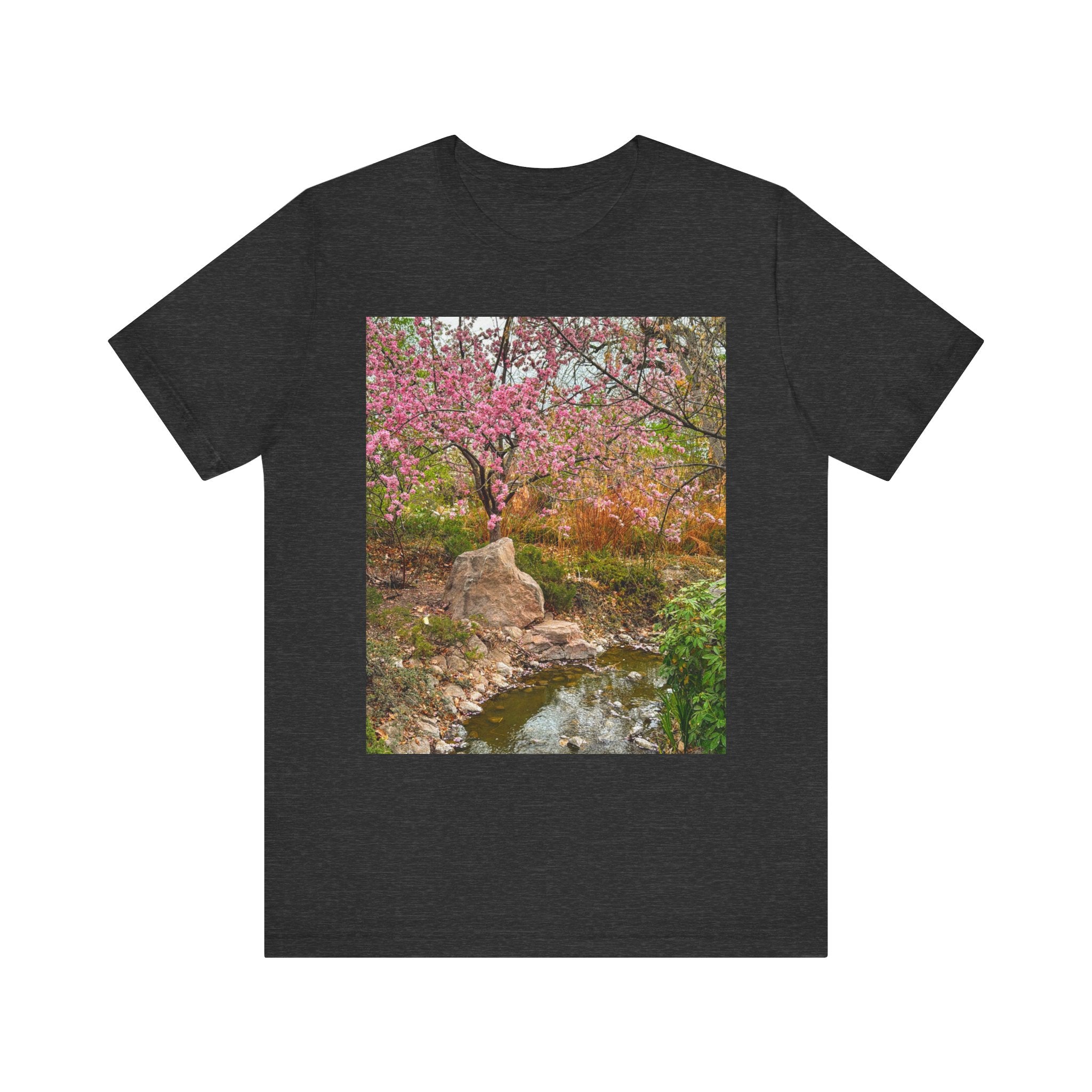 Serene Nature Print Tee, Botanical Shirt, Spring Fashion, Casual Outfit, Eco-Friendly Gift, Outdoor Lover's Wear