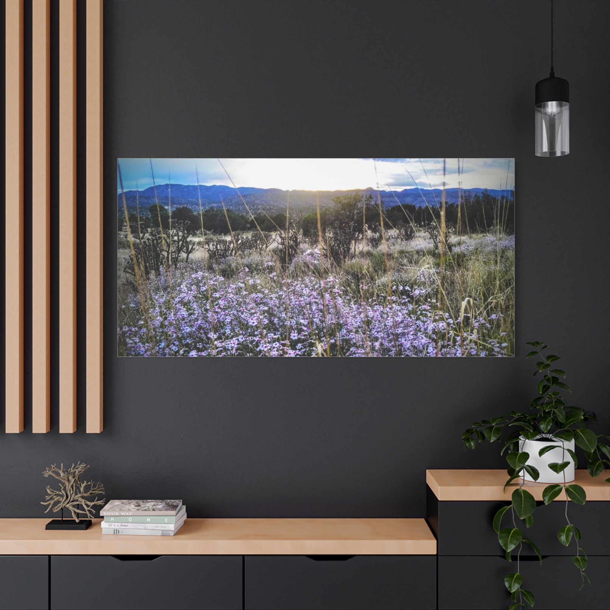 Framed Botanical Wall Art, Floral Canvas Print, Nature Decor, Home Interior Art, Gift for Garden Lovers, Beautiful Flower Landscape