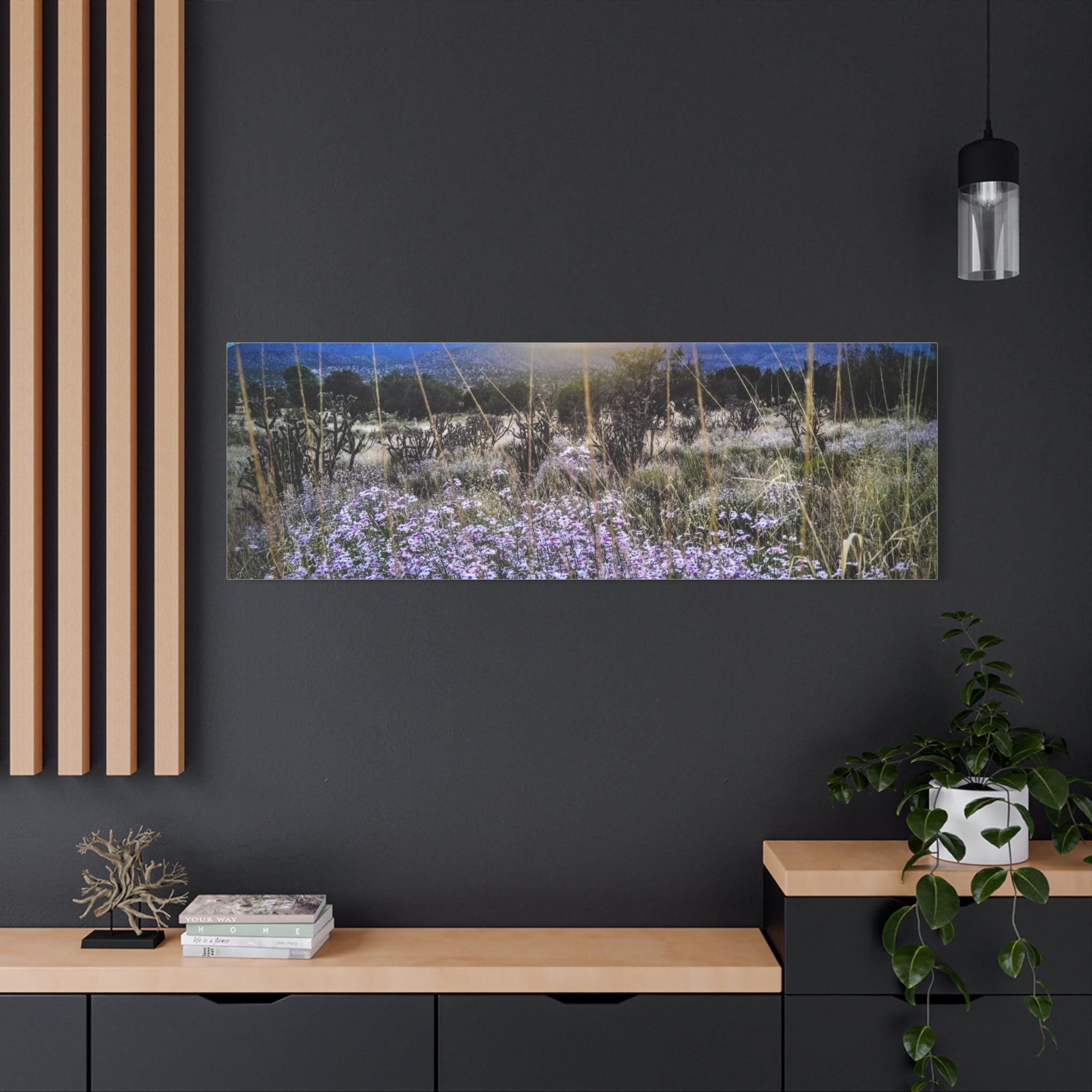 Framed Botanical Wall Art, Floral Canvas Print, Nature Decor, Home Interior Art, Gift for Garden Lovers, Beautiful Flower Landscape