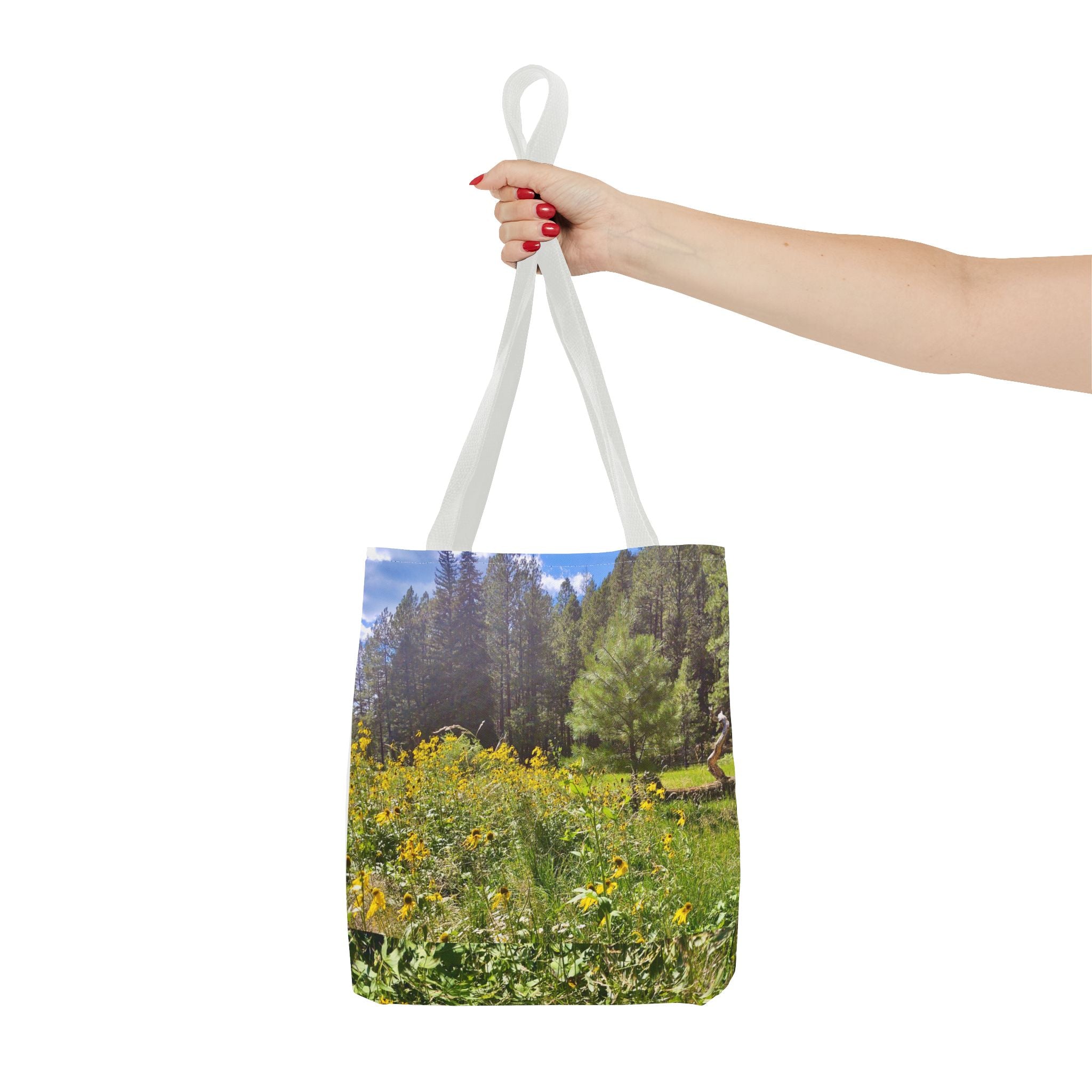 Nature-Inspired Tote Bag, Eco-Friendly Shopping Bag, Flower Print Purse, Gift for Nature Lovers, Summer Picnic Carrier