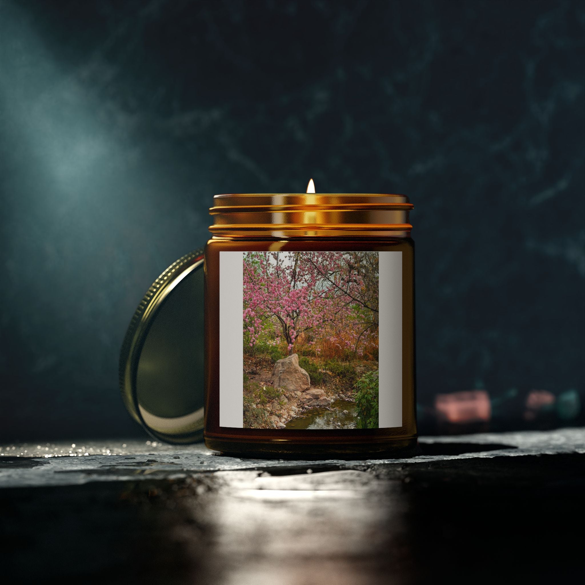 Spring Blossom Scented Candle - Aromatherapy Gift, Natural Coconut Apricot Wax, Home Décor, Relaxation, Self-Care