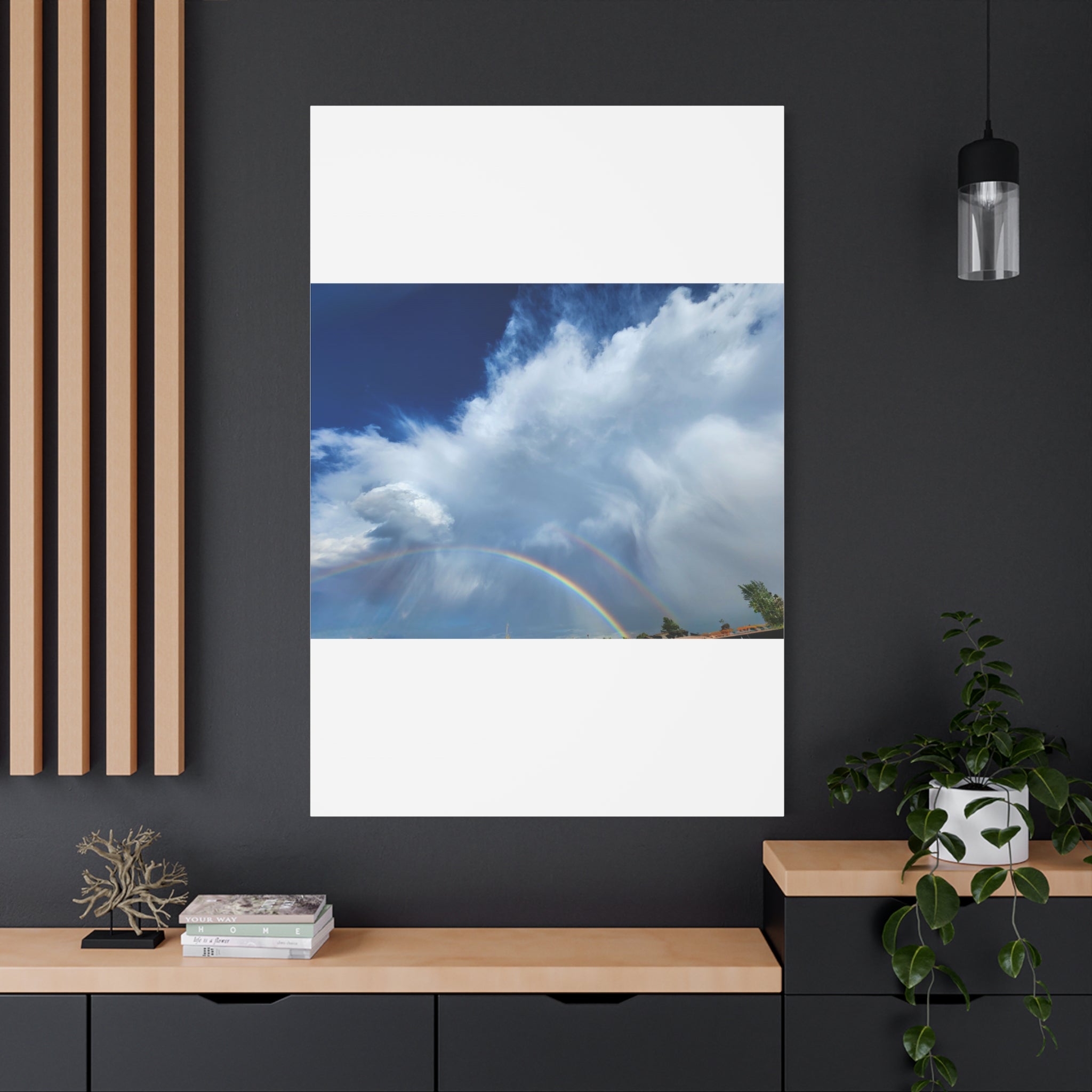 Rainbow Cloud Art Canvas Print, Stretched Wall Decor, Home/Office Art, Gift for Nature Lovers, Gallery Wall Accent