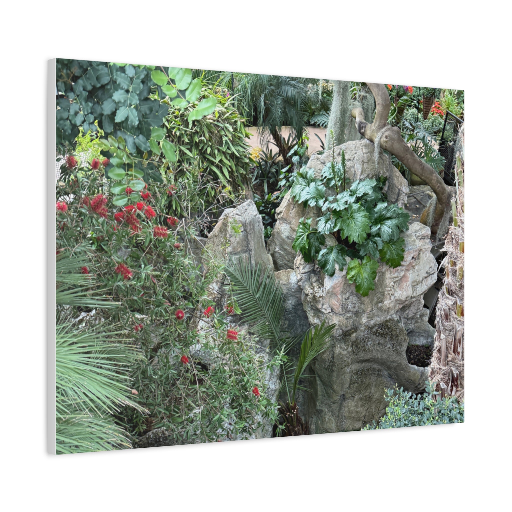 Garden Landscape Canvas Wall Art, Nature Decor, Home Decoration, Gift for Nature Lovers, Eco-Friendly Art, Botanical Wall Decor