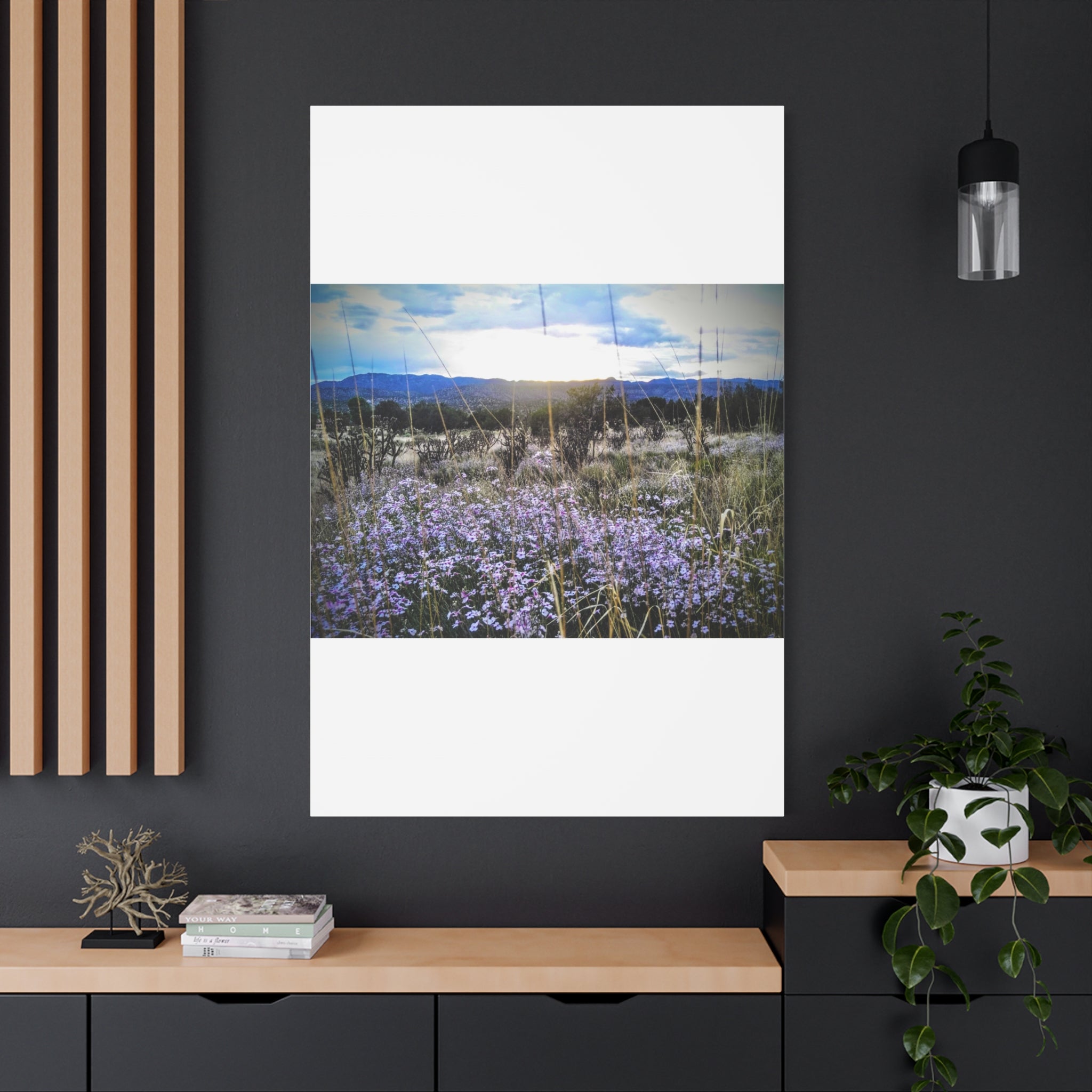 Framed Botanical Wall Art, Floral Canvas Print, Nature Decor, Home Interior Art, Gift for Garden Lovers, Beautiful Flower Landscape