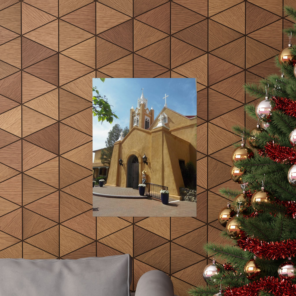 Matte Vertical Poster of Charming Church, Wall Art, Home Decor, Art Print, Gift for Housewarming, Unique Artwork