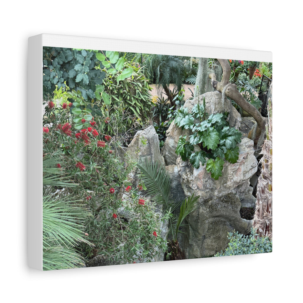Garden Landscape Canvas Wall Art, Nature Decor, Home Decoration, Gift for Nature Lovers, Eco-Friendly Art, Botanical Wall Decor