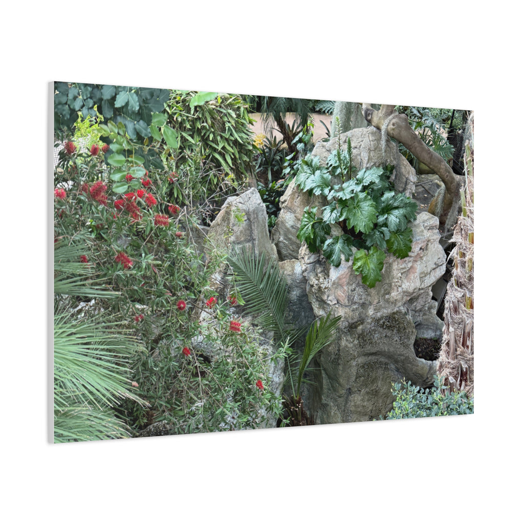 Garden Landscape Canvas Wall Art, Nature Decor, Home Decoration, Gift for Nature Lovers, Eco-Friendly Art, Botanical Wall Decor