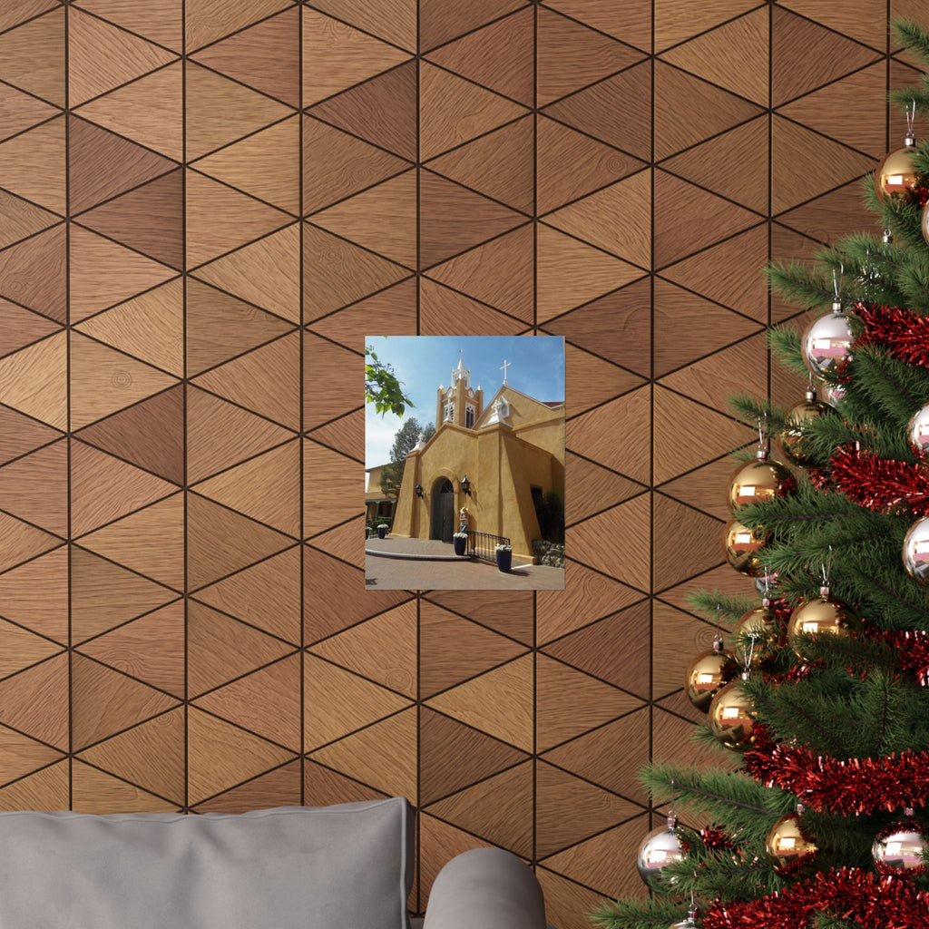 Matte Vertical Poster of Charming Church, Wall Art, Home Decor, Art Print, Gift for Housewarming, Unique Artwork