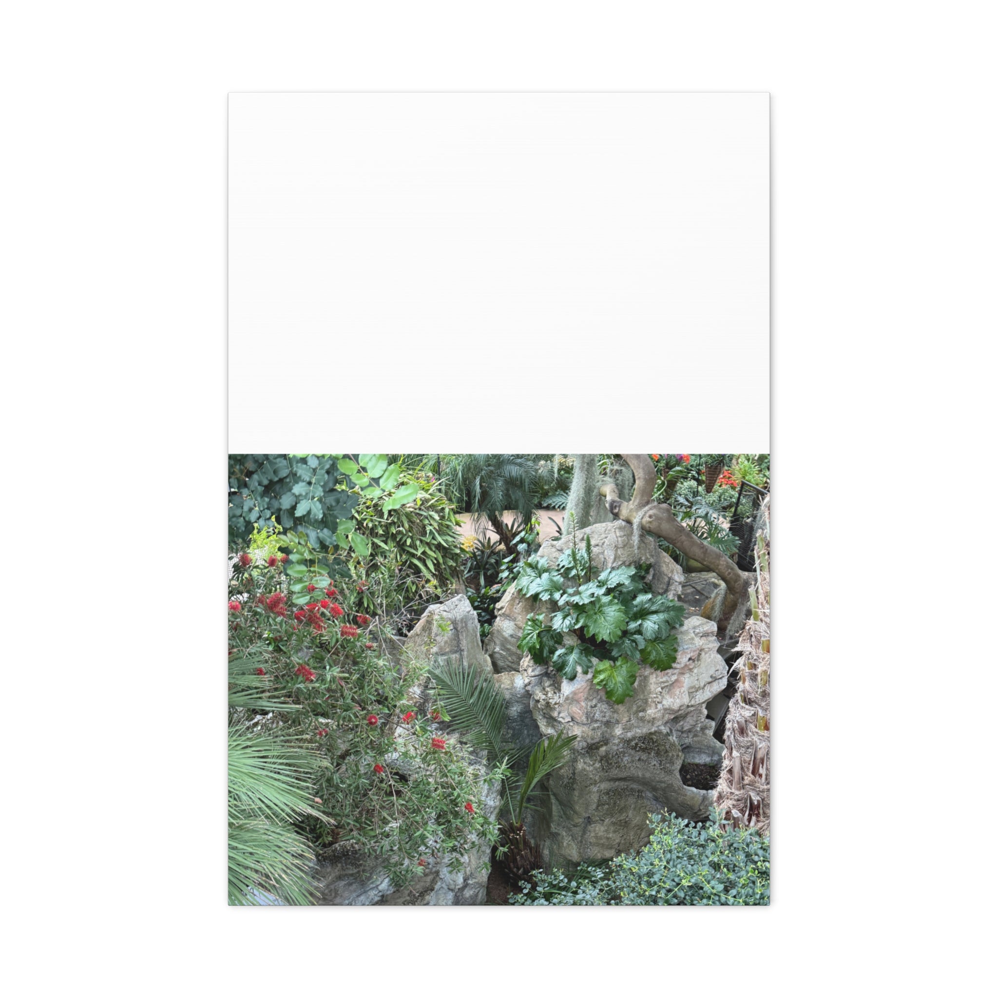 Garden Landscape Canvas Wall Art, Nature Decor, Home Decoration, Gift for Nature Lovers, Eco-Friendly Art, Botanical Wall Decor