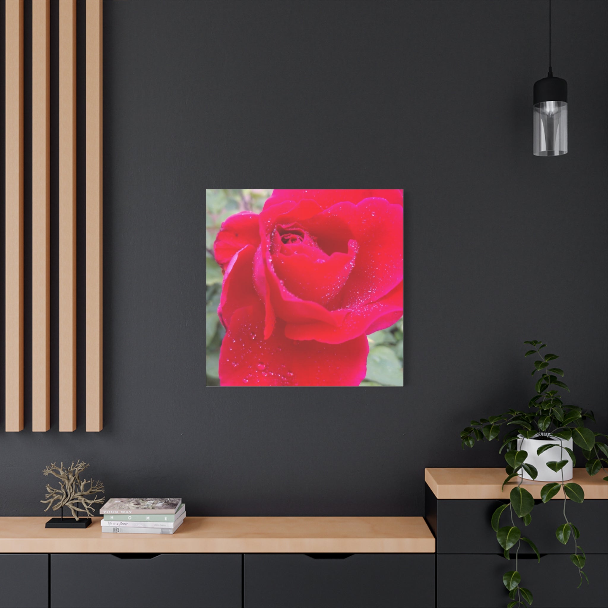 Stunning Floral Canvas Print, Home Decor, Wall Art, Gift for Flower Lovers, Red Rose Art, Mother's Day Gift