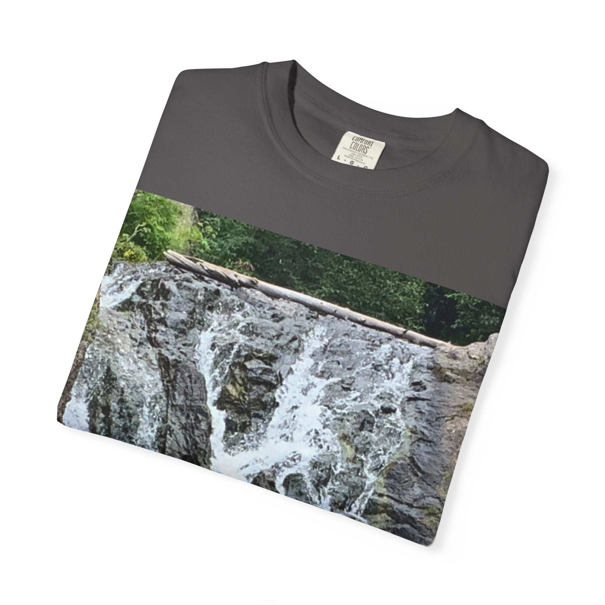 Nature-Inspired Unisex T-Shirt, Waterfall Tee, Outdoor Adventure Shirt, Casual Summer Top, Eco-Friendly Gift