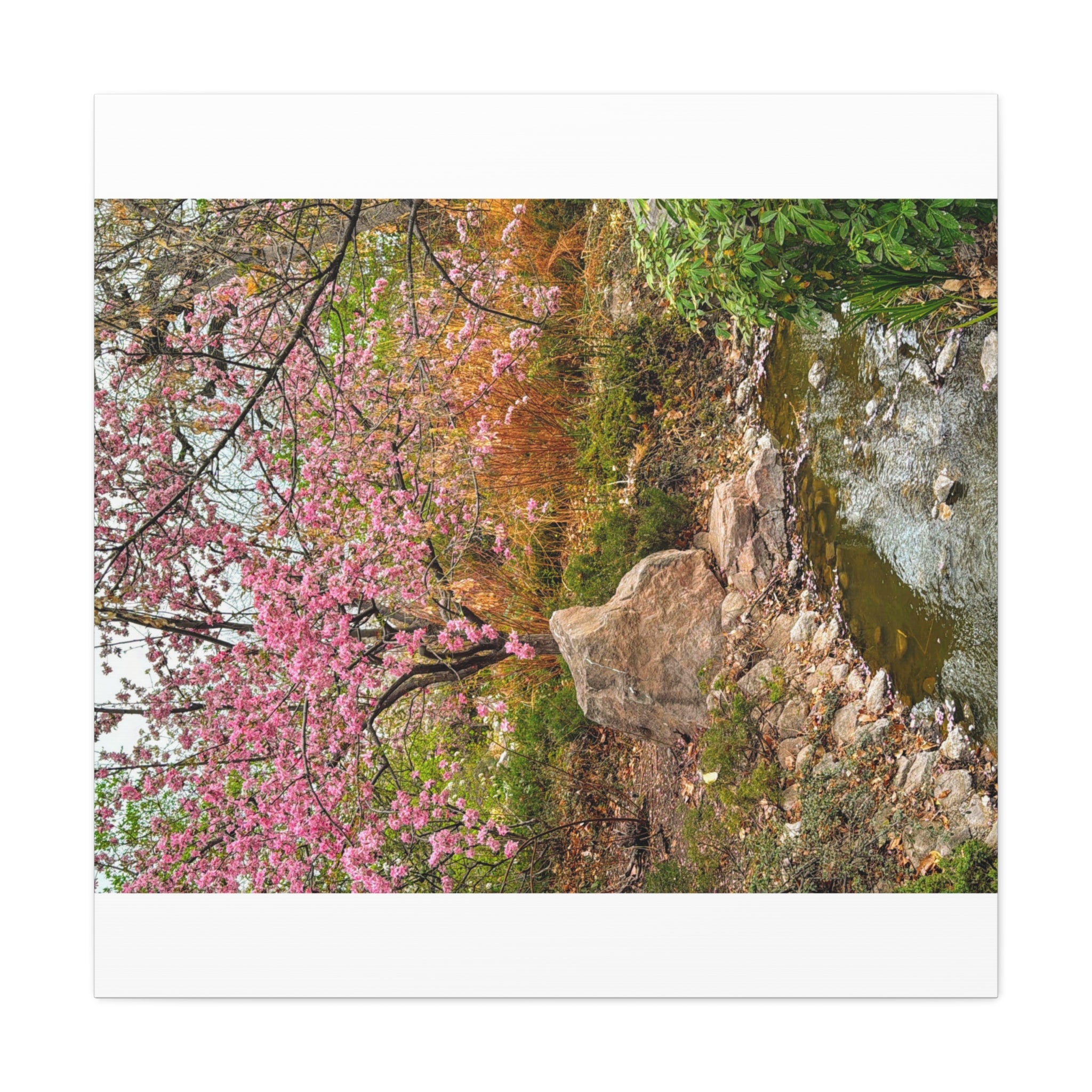 Blossoming Serenity Canvas Print, Floral Wall Art, Nature Decor, Home Aesthetic, Gift Idea for Garden Lovers, Spring Decor