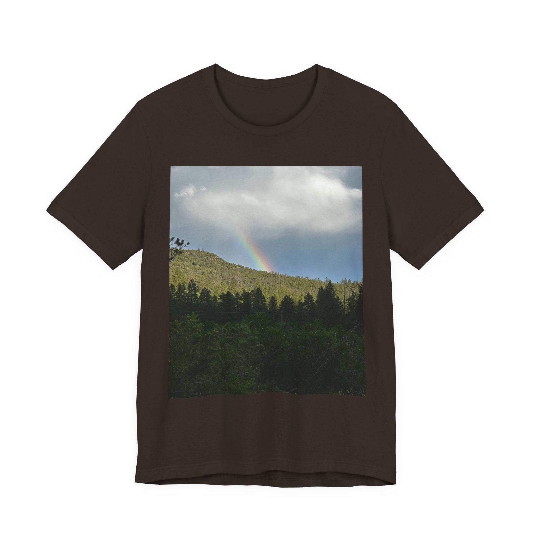 Unisex Rainbow Mountains Tee - Nature Lover Gift, Outdoor Apparel, Graphic Tee, Adventure Shirt, Eco-Friendly Top