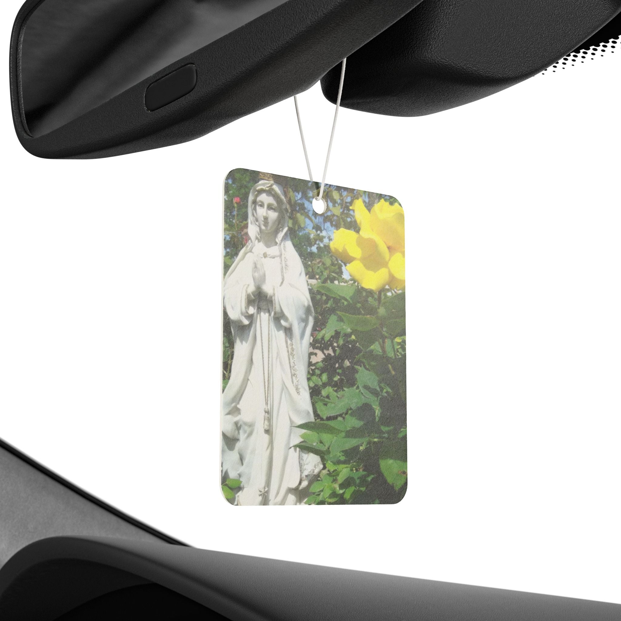 Serene Mary Car Air Freshener, Spiritual Gift, Floral Scented Tag, Religious Decor, Car Accessories, Home Fragrance