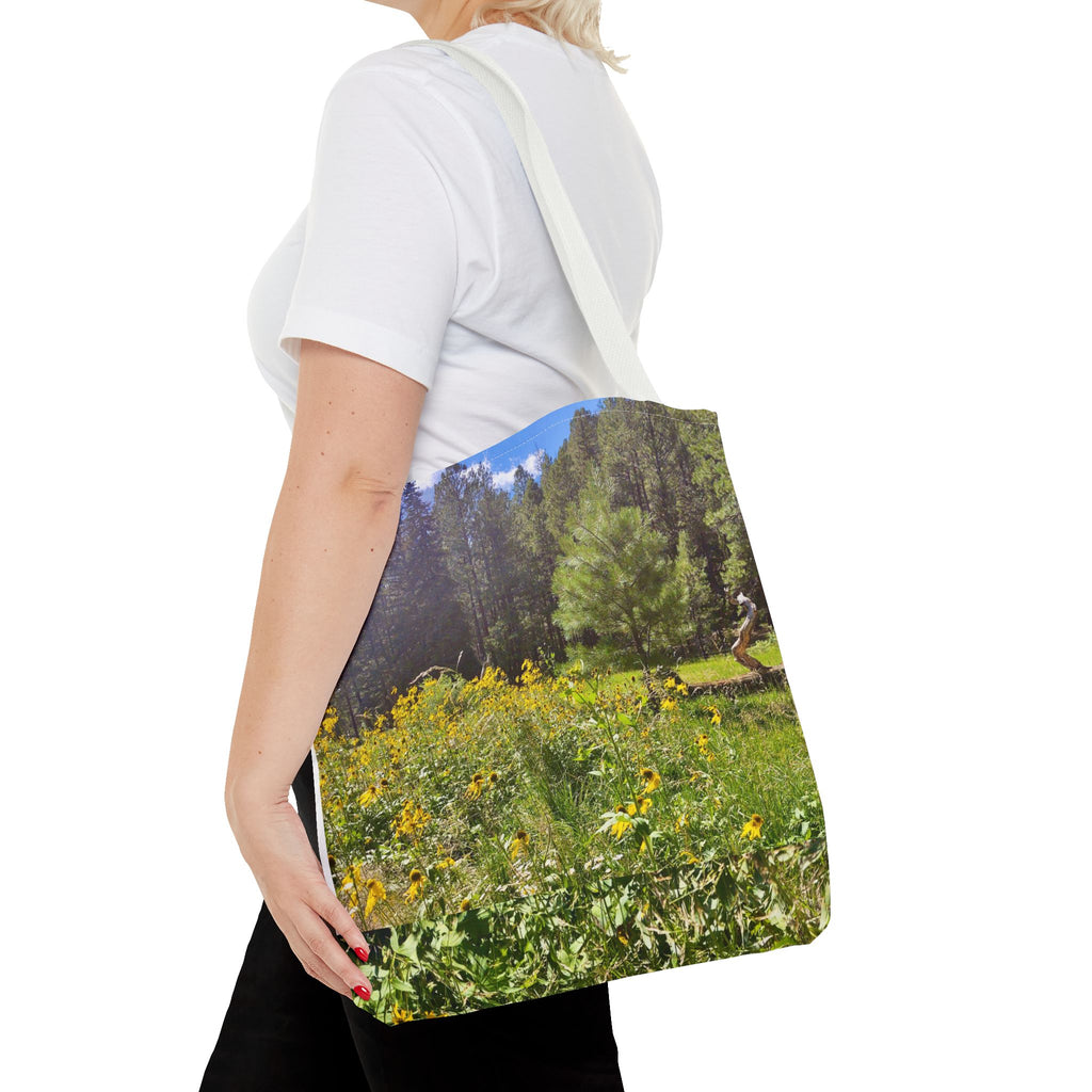 Nature-Inspired Tote Bag, Eco-Friendly Shopping Bag, Flower Print Purse, Gift for Nature Lovers, Summer Picnic Carrier