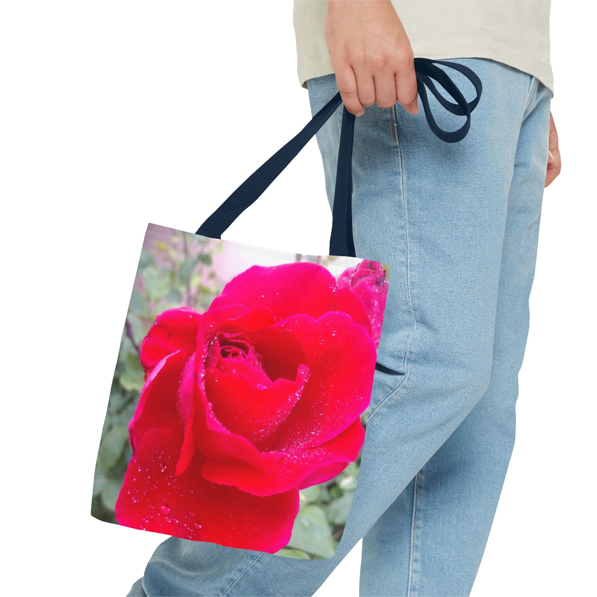 Vibrant Floral Tote Bag | Artistic Rose Design for Everyday Use, Eco-Friendly Shopping, Perfect Gift for Garden Lovers