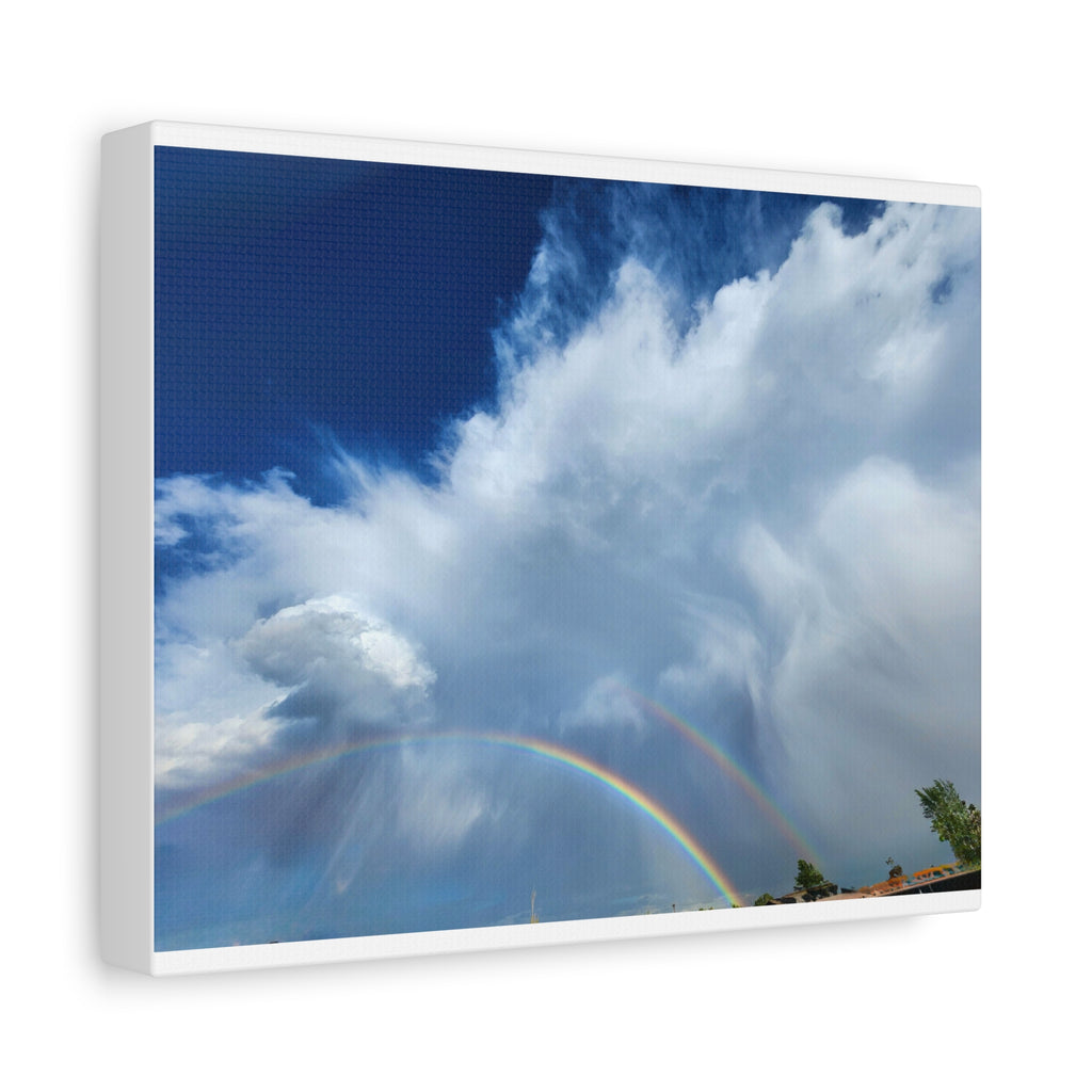Rainbow Cloud Art Canvas Print, Stretched Wall Decor, Home/Office Art, Gift for Nature Lovers, Gallery Wall Accent