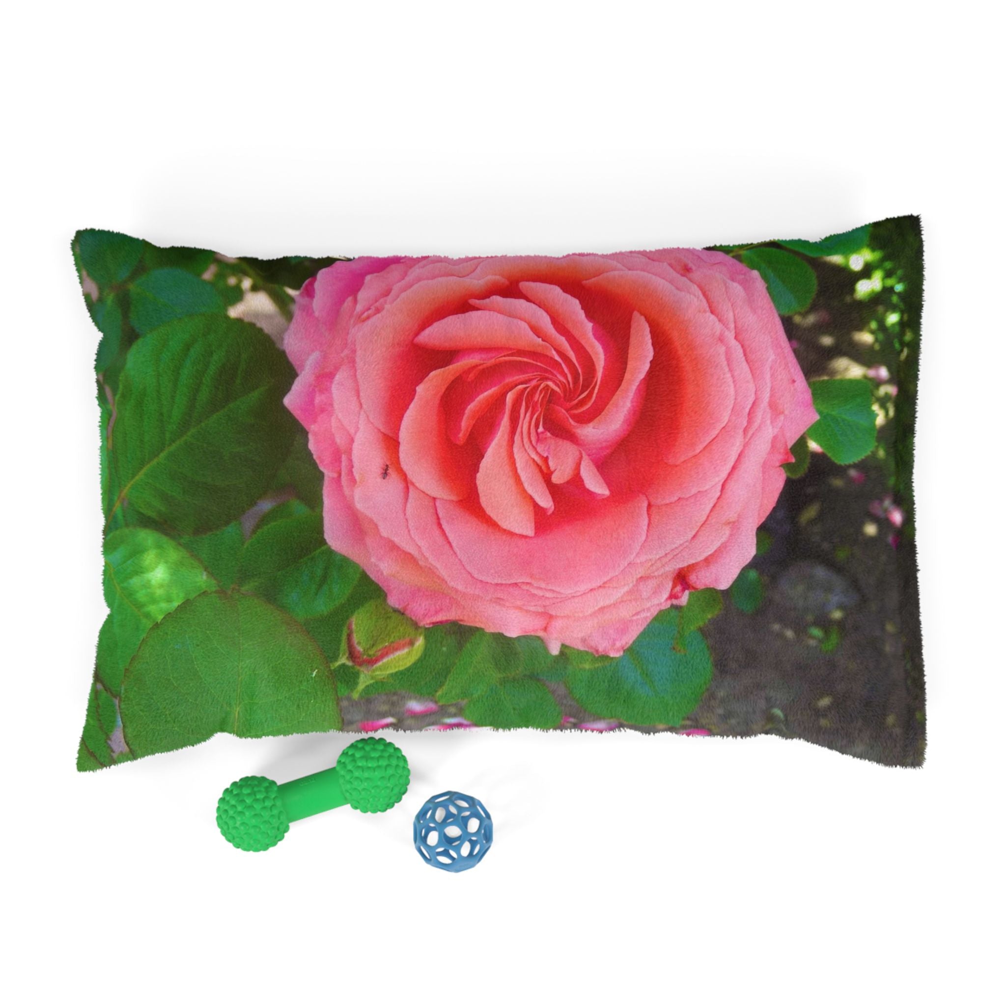 Floral Pet Bed, Cozy Dog Bed, Cat Bed with Rose Design, Pet Sleep Cushion, Stylish Pet Furniture