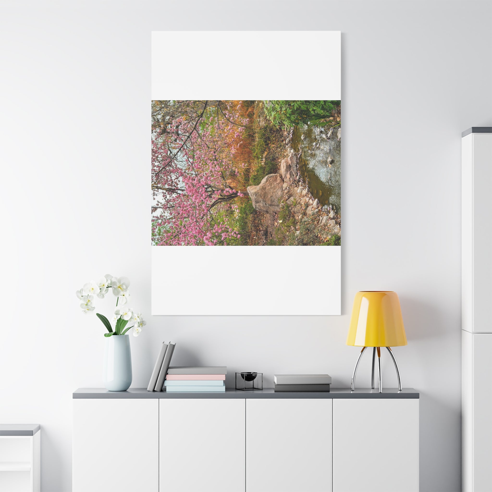 Blossoming Serenity Canvas Print, Floral Wall Art, Nature Decor, Home Aesthetic, Gift Idea for Garden Lovers, Spring Decor