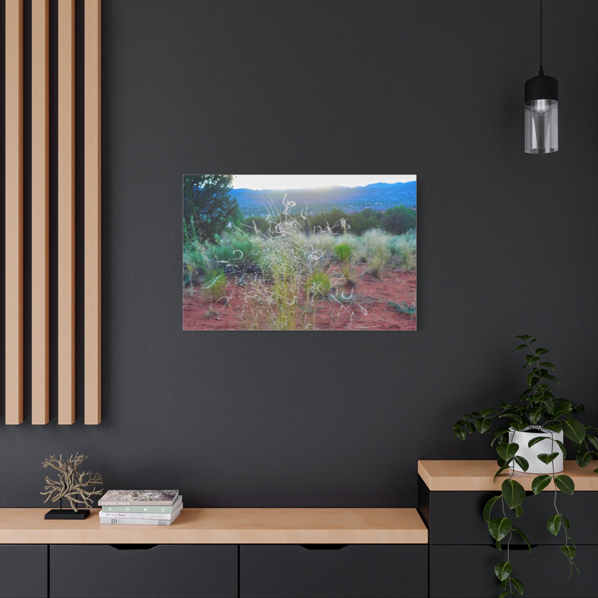 Serene Desert Landscape Canvas Print, Nature Wall Art, Home Decor, Gift for Nature Lovers, Rustic Art for Living Room, Boho Decor