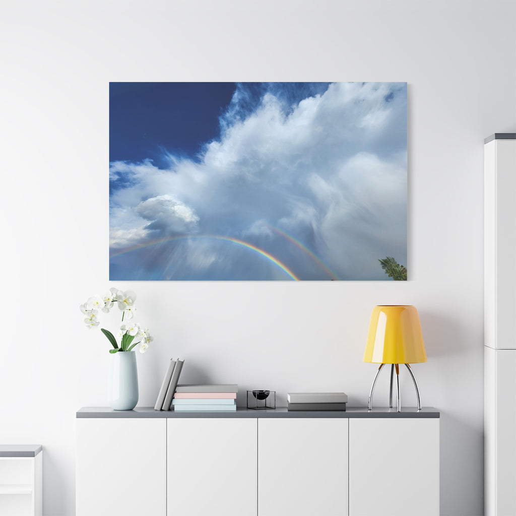 Rainbow Cloud Art Canvas Print, Stretched Wall Decor, Home/Office Art, Gift for Nature Lovers, Gallery Wall Accent