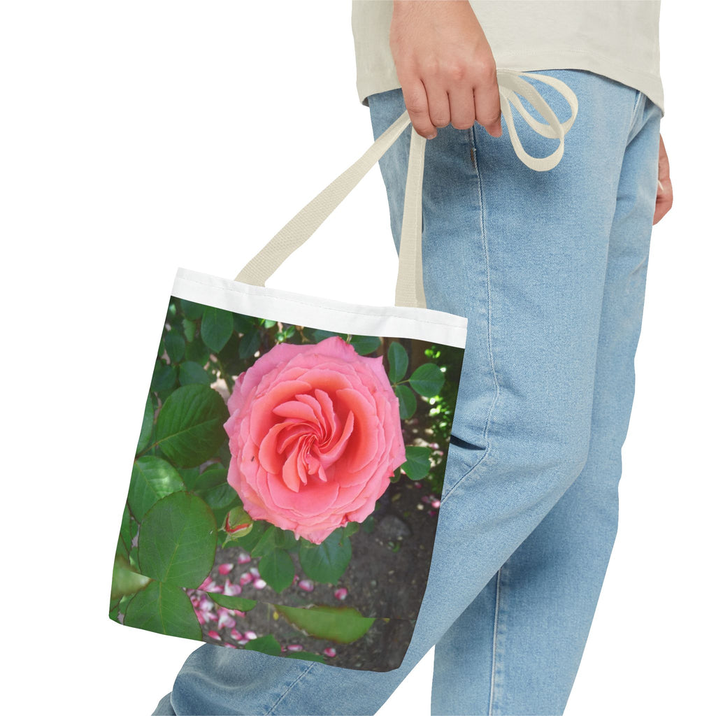Floral Rose Tote Bag, Stylish Shopping Bag, Eco-Friendly Tote, Gift for Her, Summer Outing Accessory