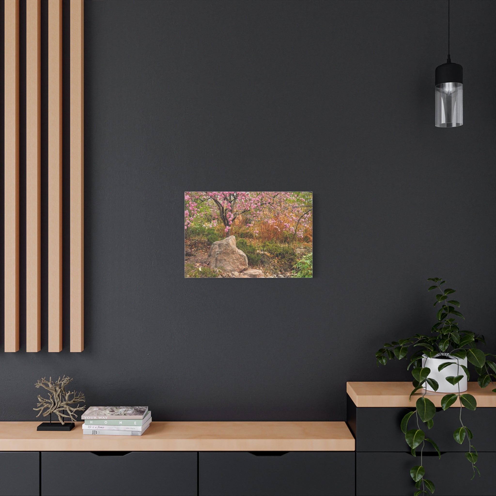 Canvas Wall Art, Pink Blossom Landscape Decor, Nature Photograph, Floral Print, Spring Home Decor, Gift for Nature Lovers
