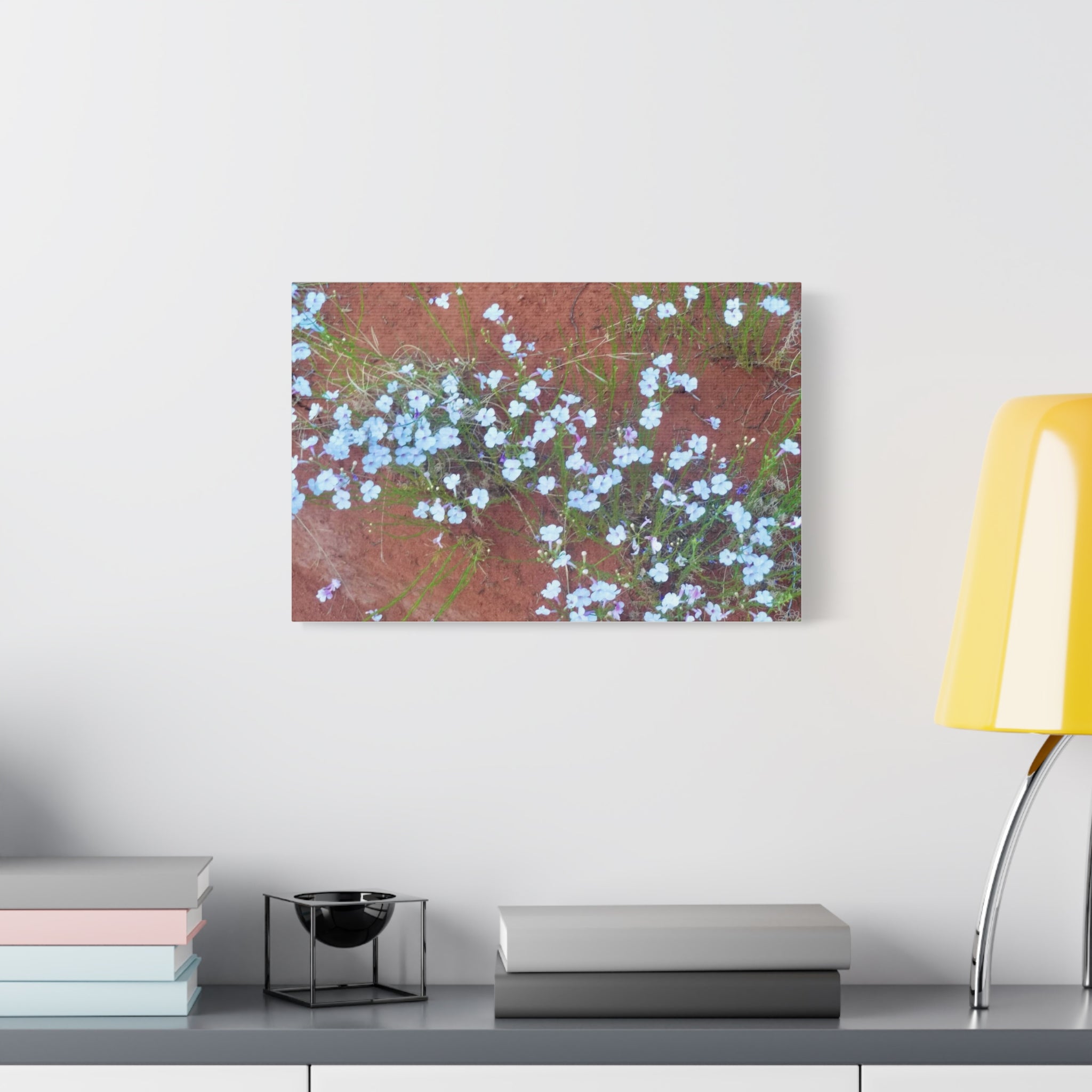 Botanical Wall Art, Flower Decor, Nature Canvas, Home Decoration, Blue Floral Print, Gift for Her, Art for Living Room