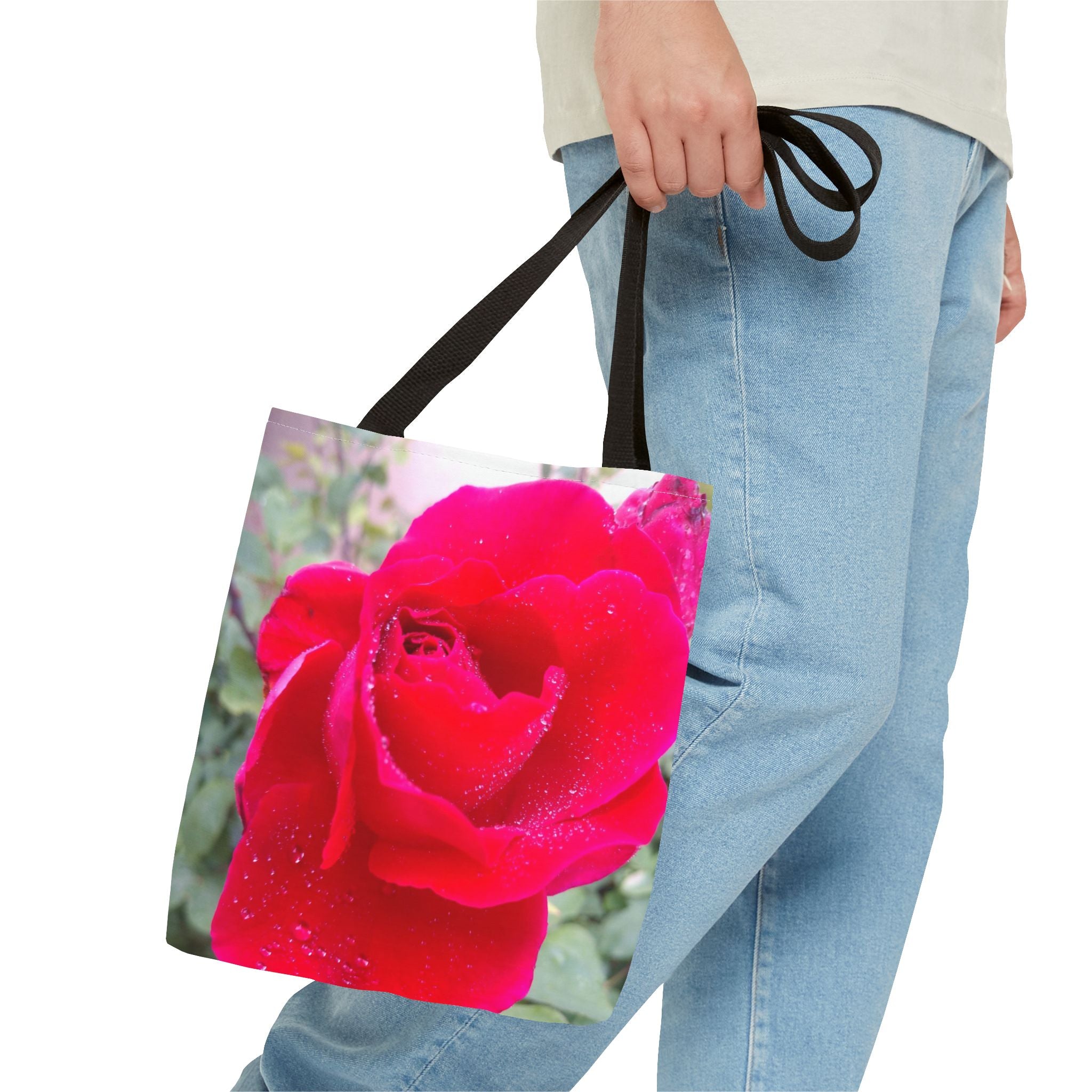 Vibrant Floral Tote Bag | Artistic Rose Design for Everyday Use, Eco-Friendly Shopping, Perfect Gift for Garden Lovers