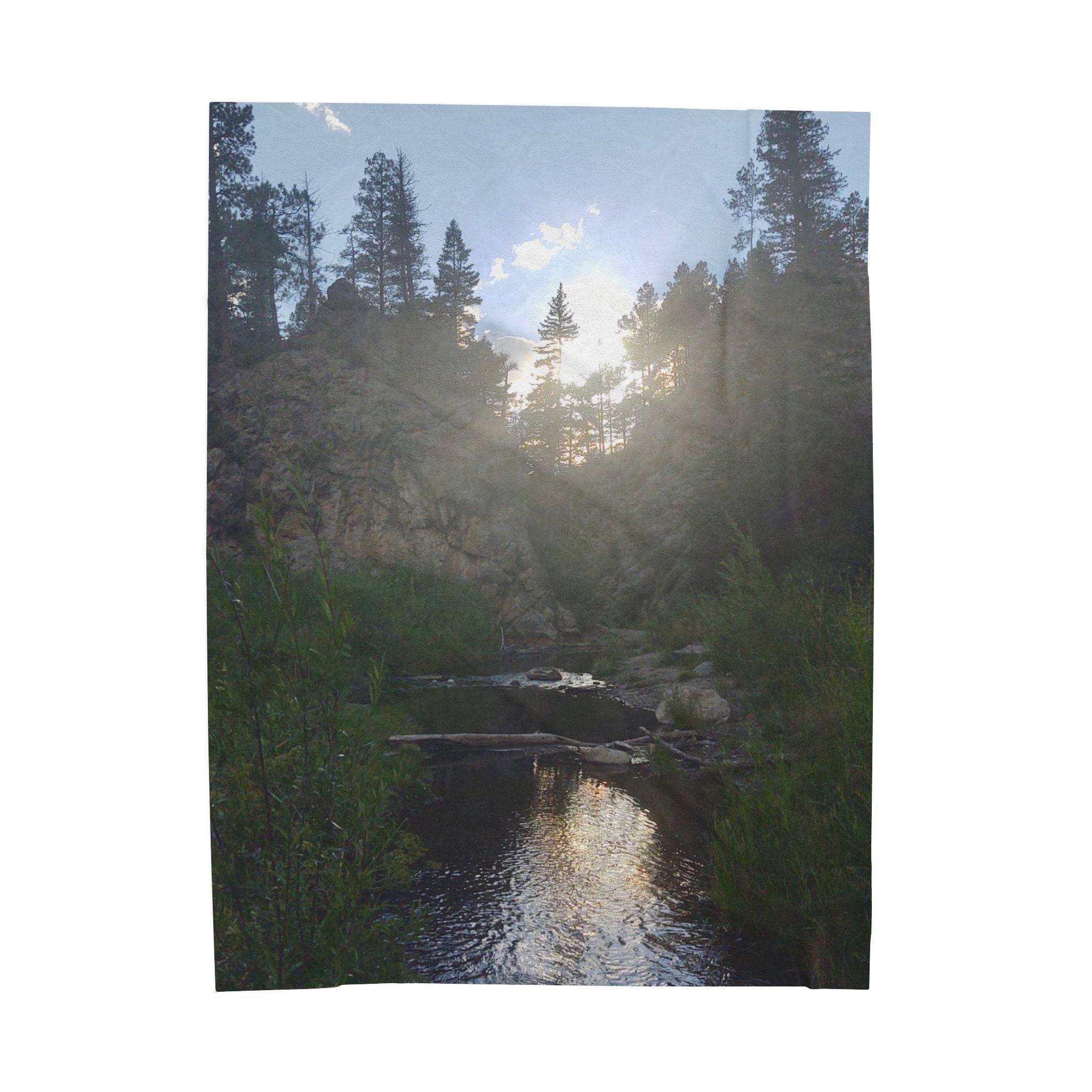 Serene Nature Velveteen Plush Blanket - Cozy Home Decor, Gifts for Nature Lovers, Camping Essentials, Soft Throw Blanket