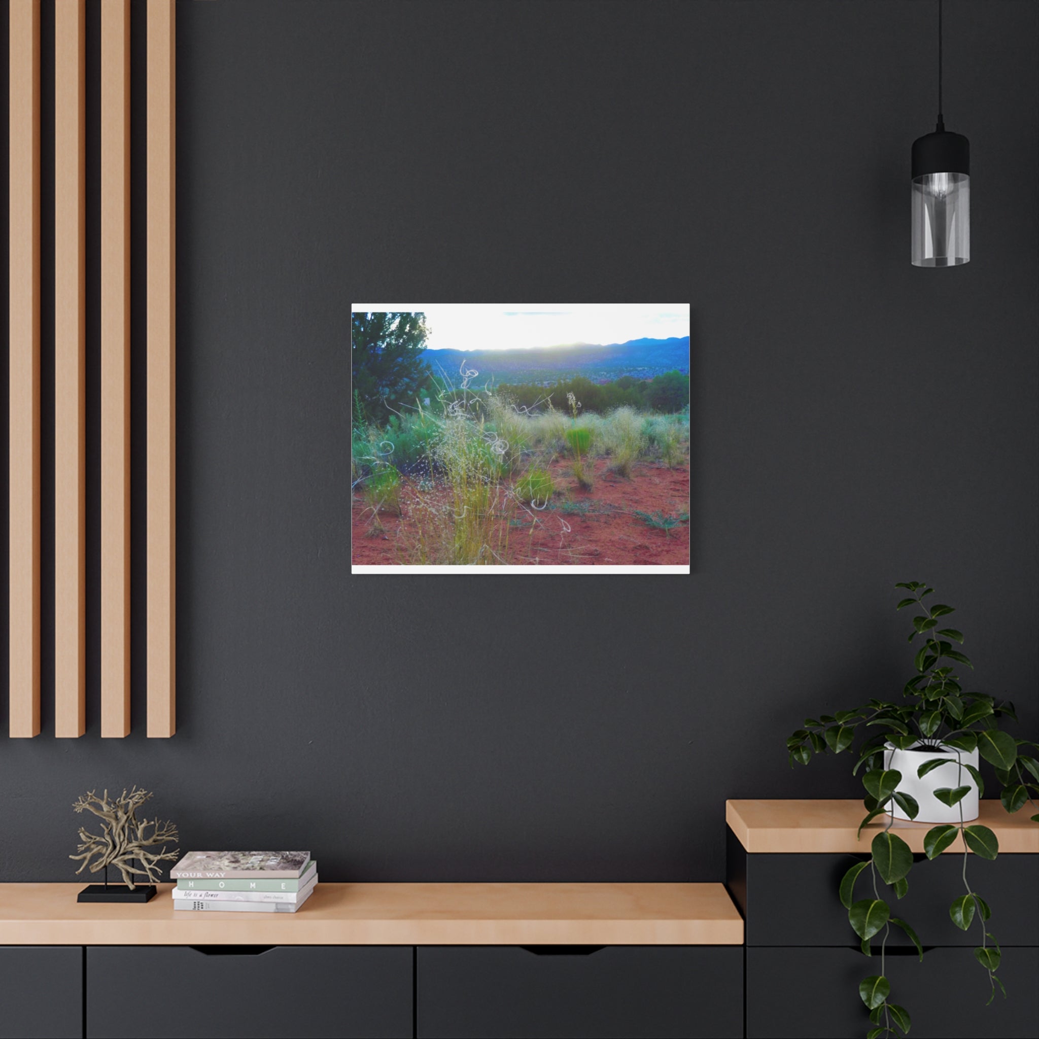 Stretched Canvas Art Print, Nature Wall Decor, Boho Home Decor, Rustic Landscape Art, Gift for Nature Lovers