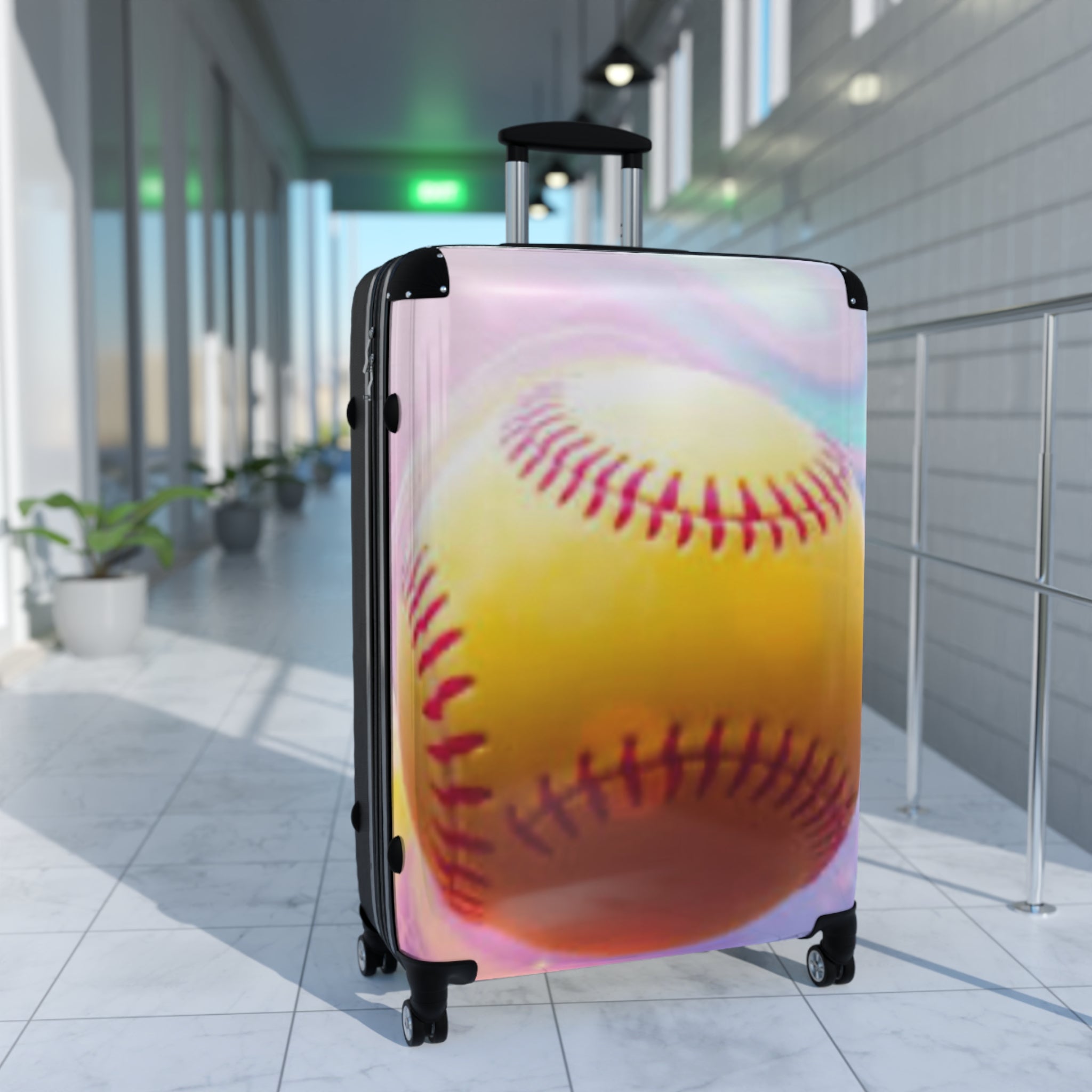 Baseball-Themed Suitcase | Travel Luggage for Sports Lovers, Perfect for Vacations, Gifts, Softball Enthusiasts, Kids and Adults