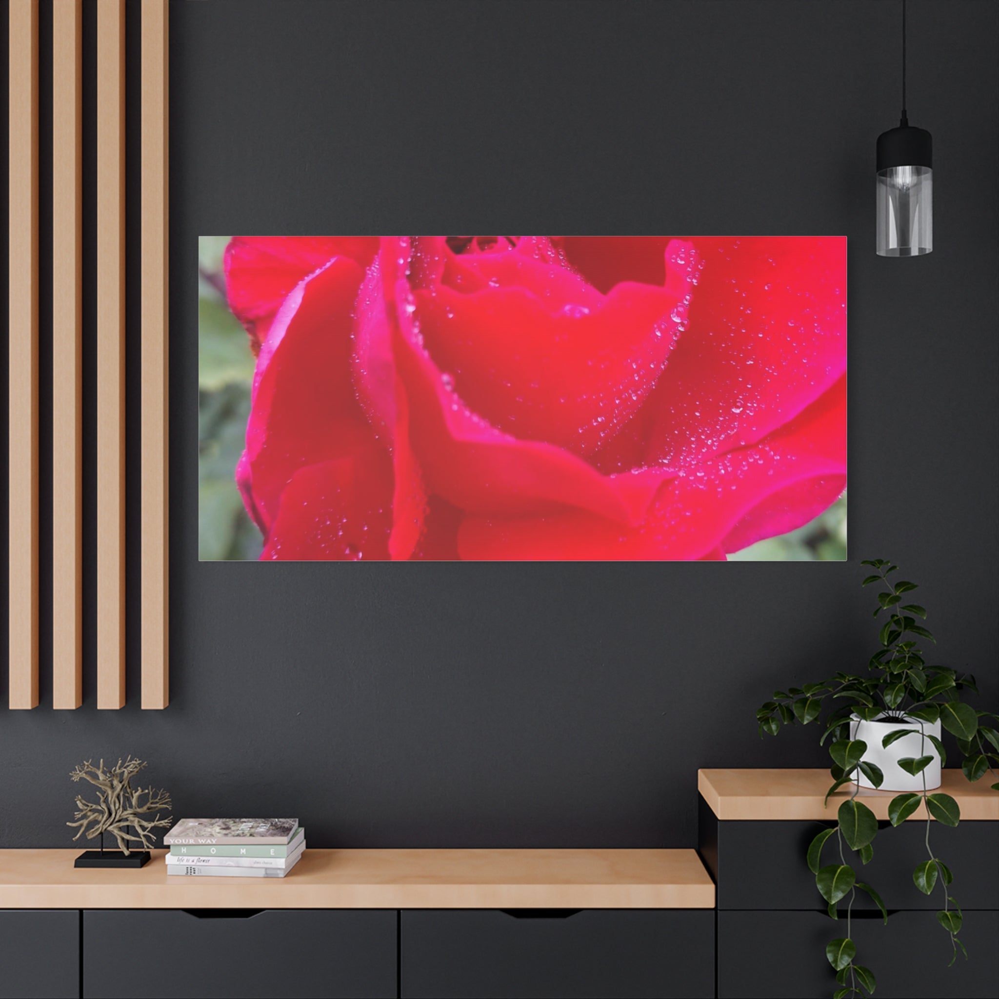 Stunning Floral Canvas Print, Home Decor, Wall Art, Gift for Flower Lovers, Red Rose Art, Mother's Day Gift