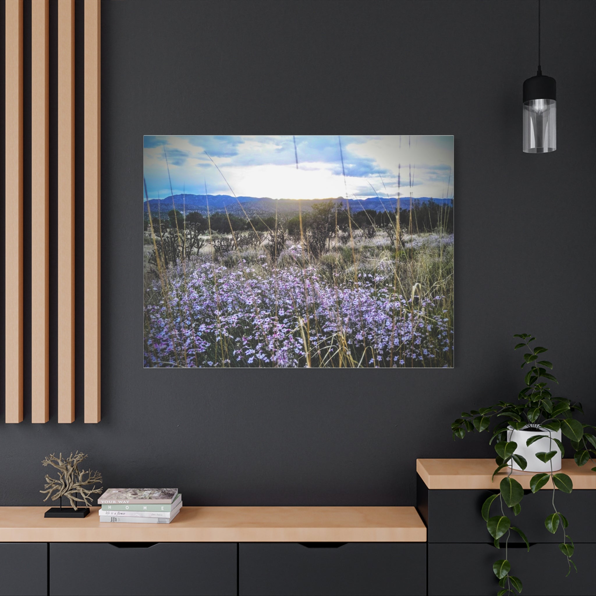 Framed Botanical Wall Art, Floral Canvas Print, Nature Decor, Home Interior Art, Gift for Garden Lovers, Beautiful Flower Landscape