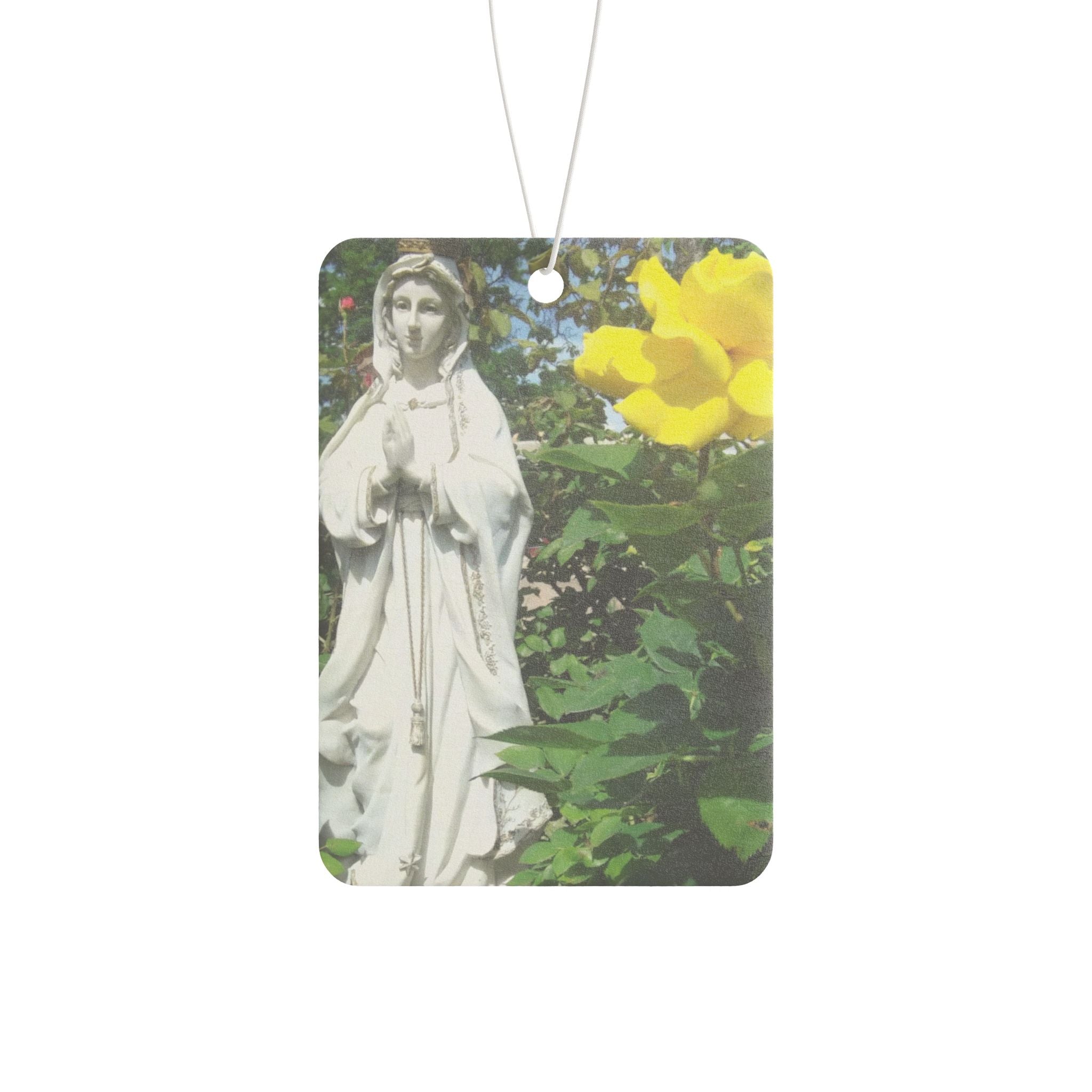 Serene Mary Car Air Freshener, Spiritual Gift, Floral Scented Tag, Religious Decor, Car Accessories, Home Fragrance