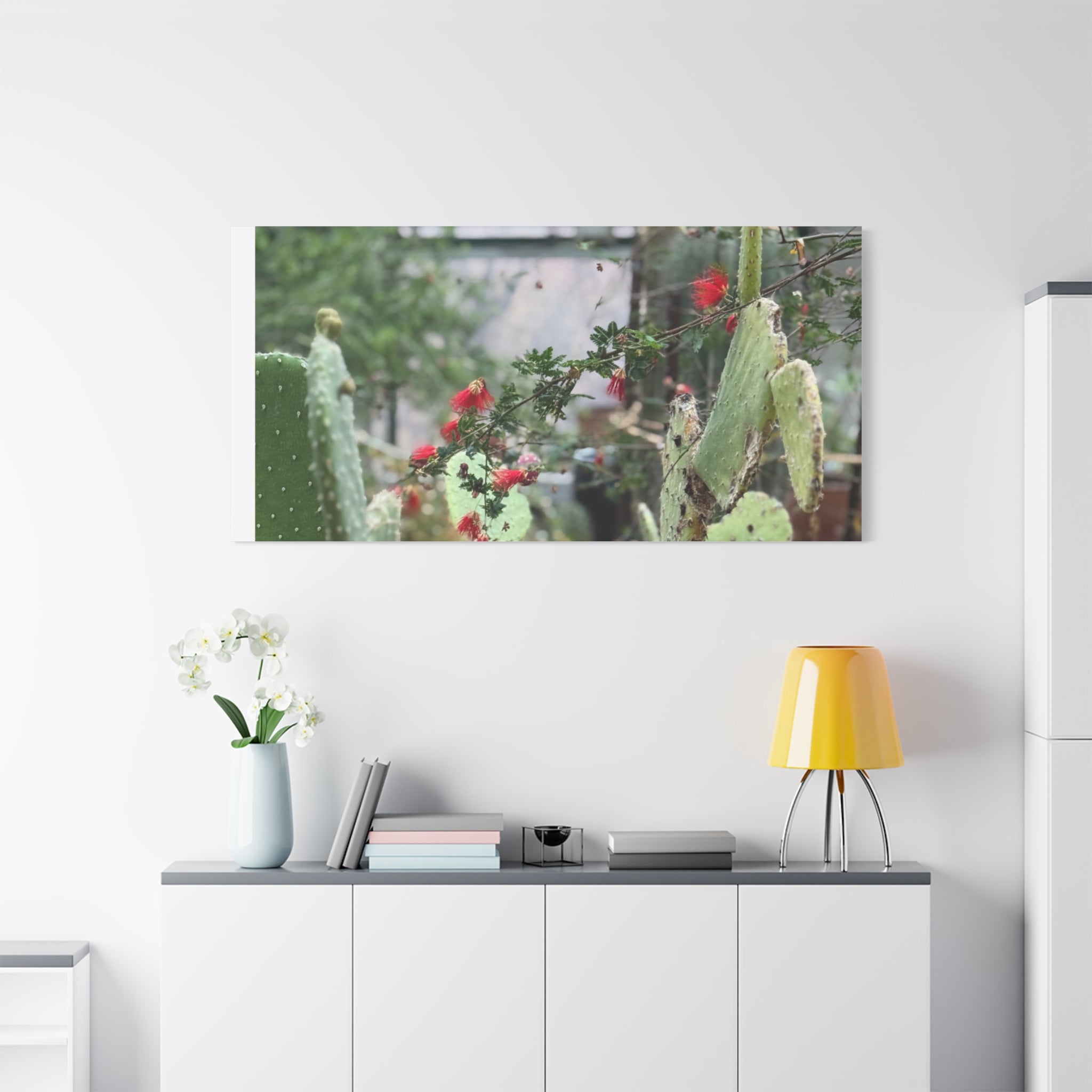 Cactus Wall Art Print, Nature Home Decor, Bohemian Style Artwork, Botanical Gift, Succulent Canvas